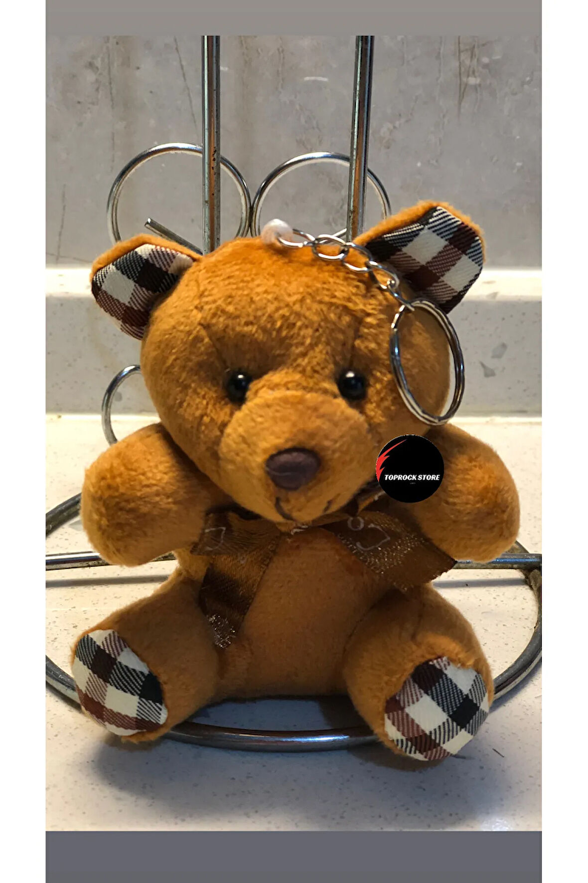Sevimli Ayıcık Peluş Oyuncak Desenli Anahtarlık Uyku Arkadaşı Hediyelik 11 CM