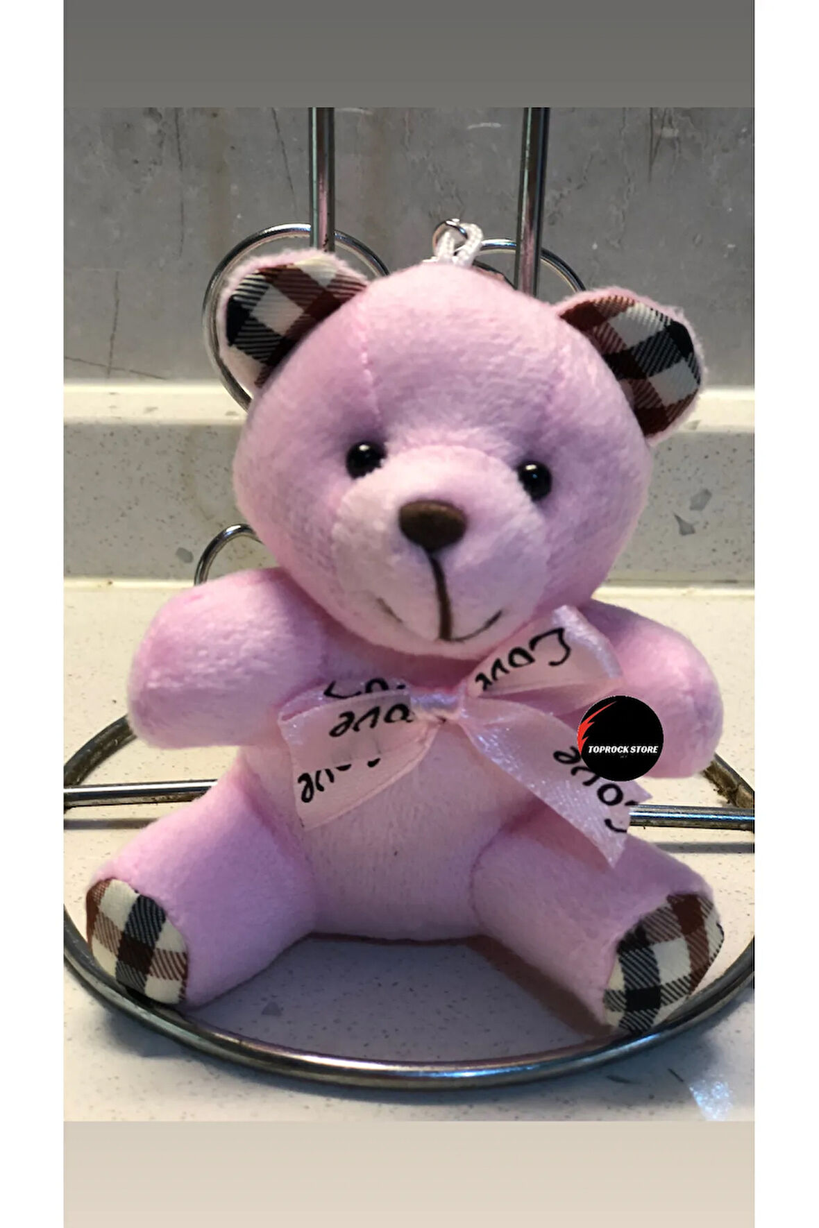 Sevimli Ayıcık Peluş Oyuncak Desenli Anahtarlık Uyku Arkadaşı Hediyelik 11 CM