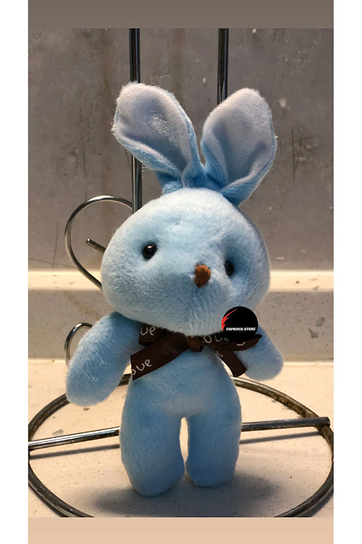 Sevimli Tavşan Peluş Oyuncak Anahtarlık Uyku Arkadaşı Hediyelik 12 CM