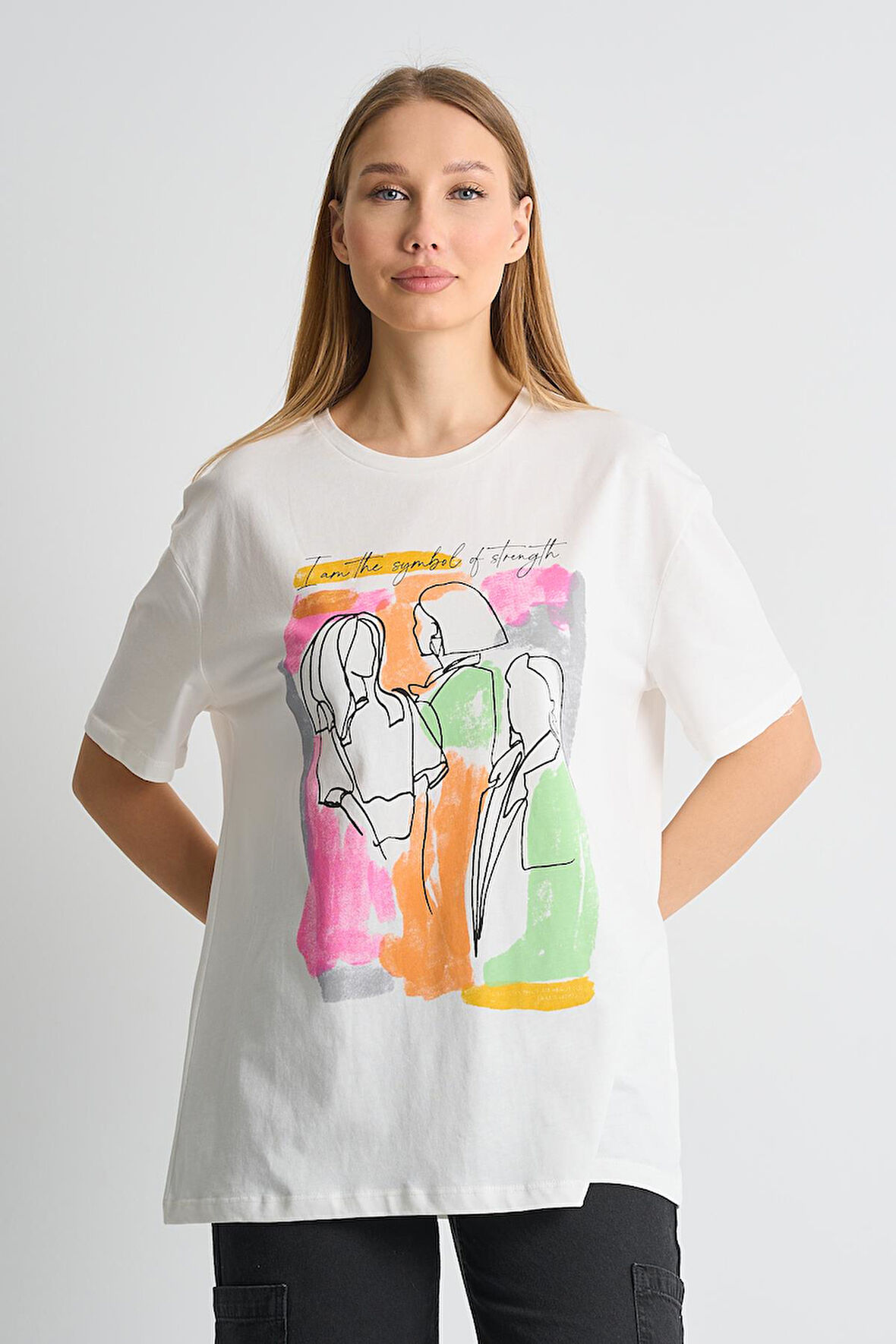 ALEXANDERGARDI Baskılı Bisiklet Yaka Kadın T-shirt