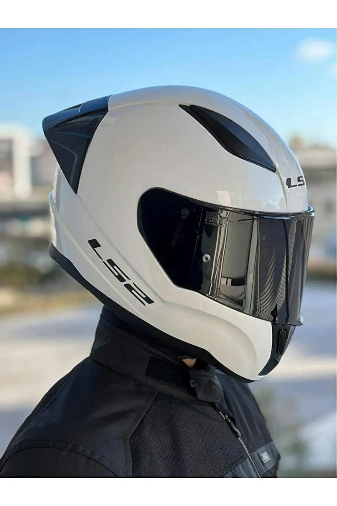 Rapıd 2 Race Beyaz Kask Siyah Cam