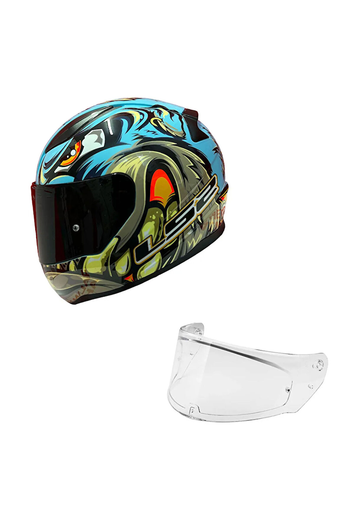 RAPID 2 RACE NEO MAVİ-MOR KASK + SPOİLER SET