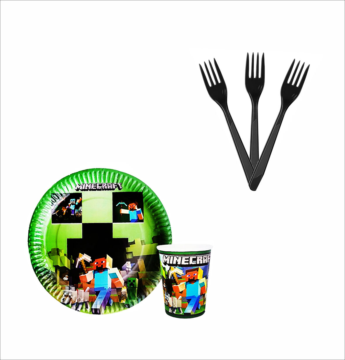 Minecraft Tabak, Bardak, Çatal