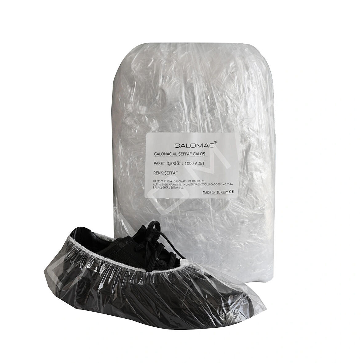 Galomac Büyük Boy Yırtılmaz Şeffaf Galoş 1000'li