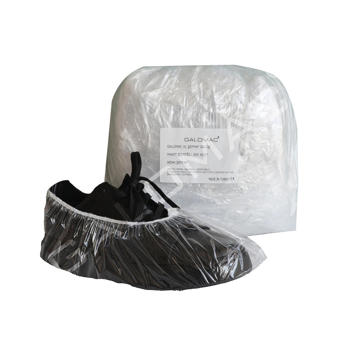 Galomac Büyük Boy Yırtılmaz Şeffaf Galoş 500'lü