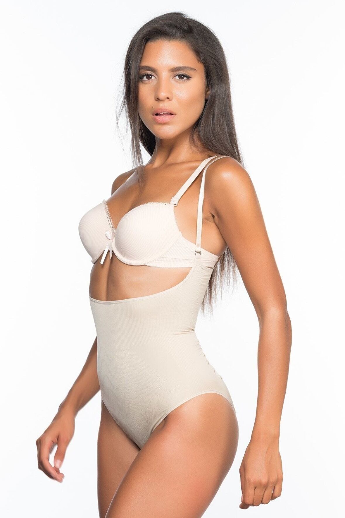 Dikişsiz Göğsü Açık Slip Boy Korse