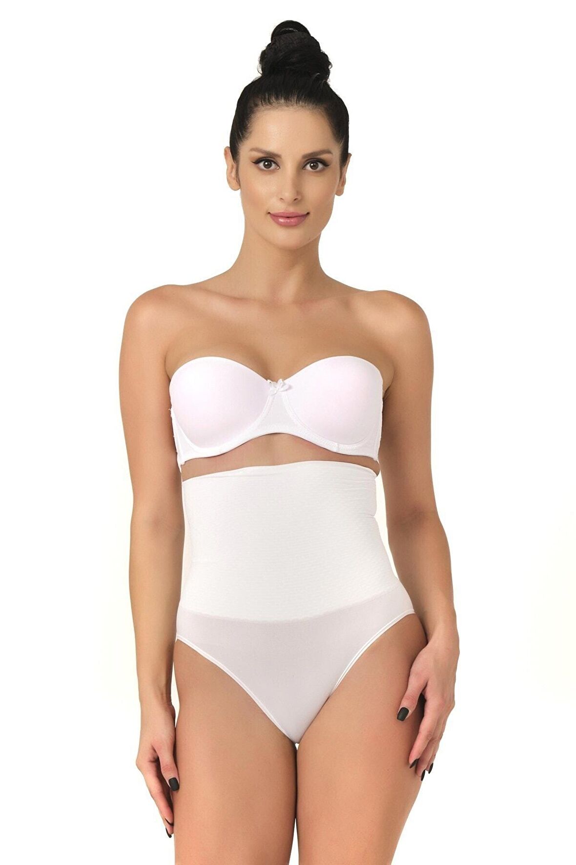 Kadın Beyaz Seamless Masaj Özellikli Slip Korse 2029