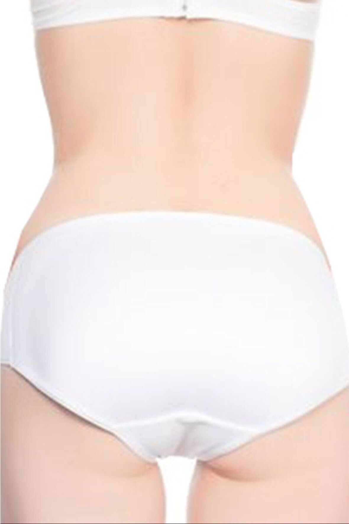 Kadın Beyaz Slip Pop Up Külot Korse