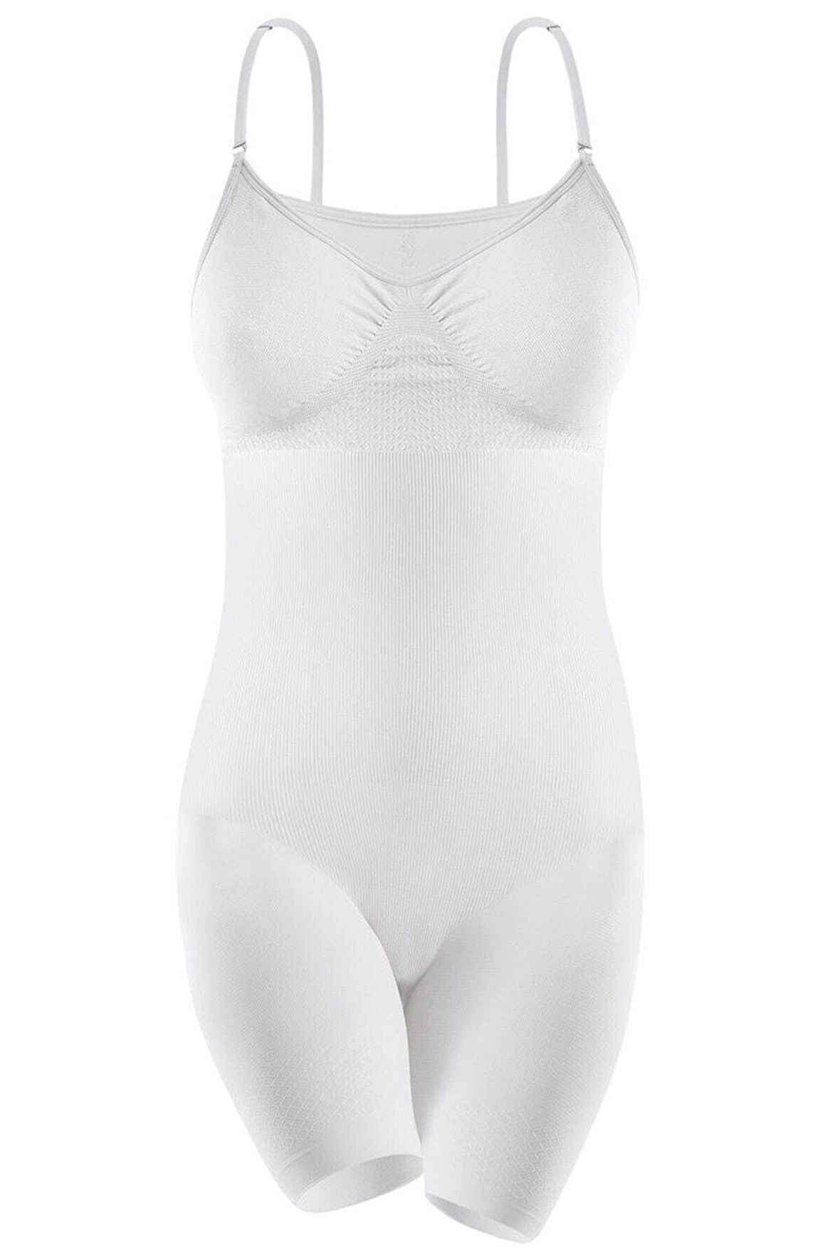 Kadın Beyaz Karın Masaj Özellikli Boy Korse 2059