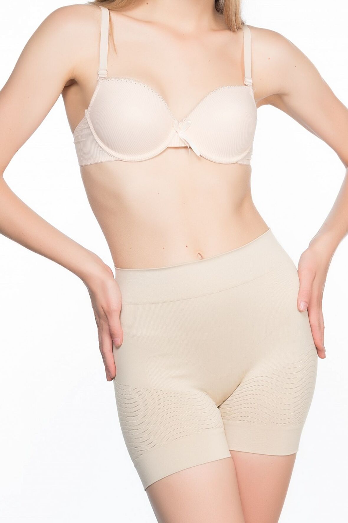 Kadın Ten Antiselülit Kalça Açık Boxer Korse 2034T