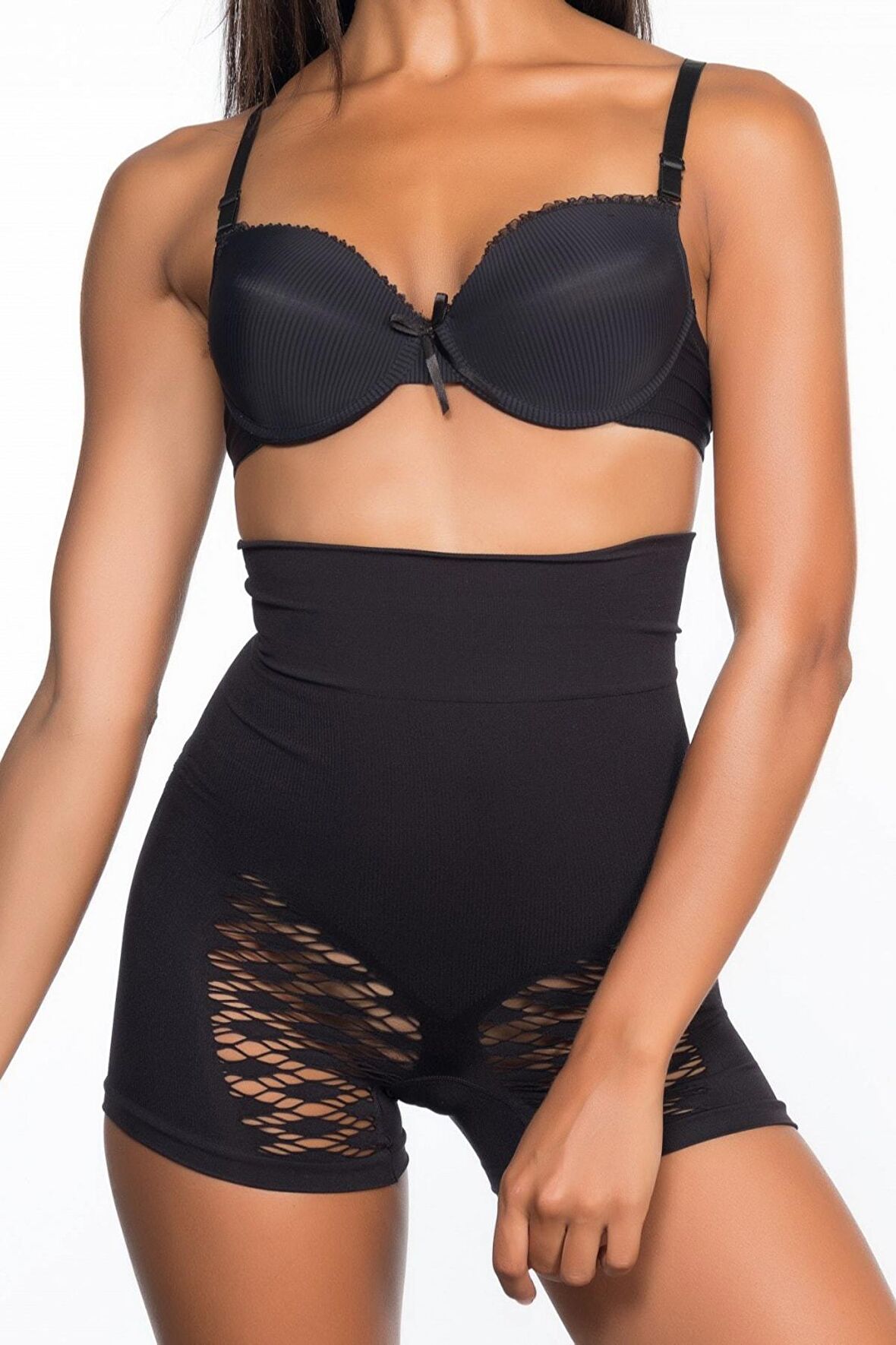 Siyah Toparlayıcı Özel Tasarım Boxer Korse 2064