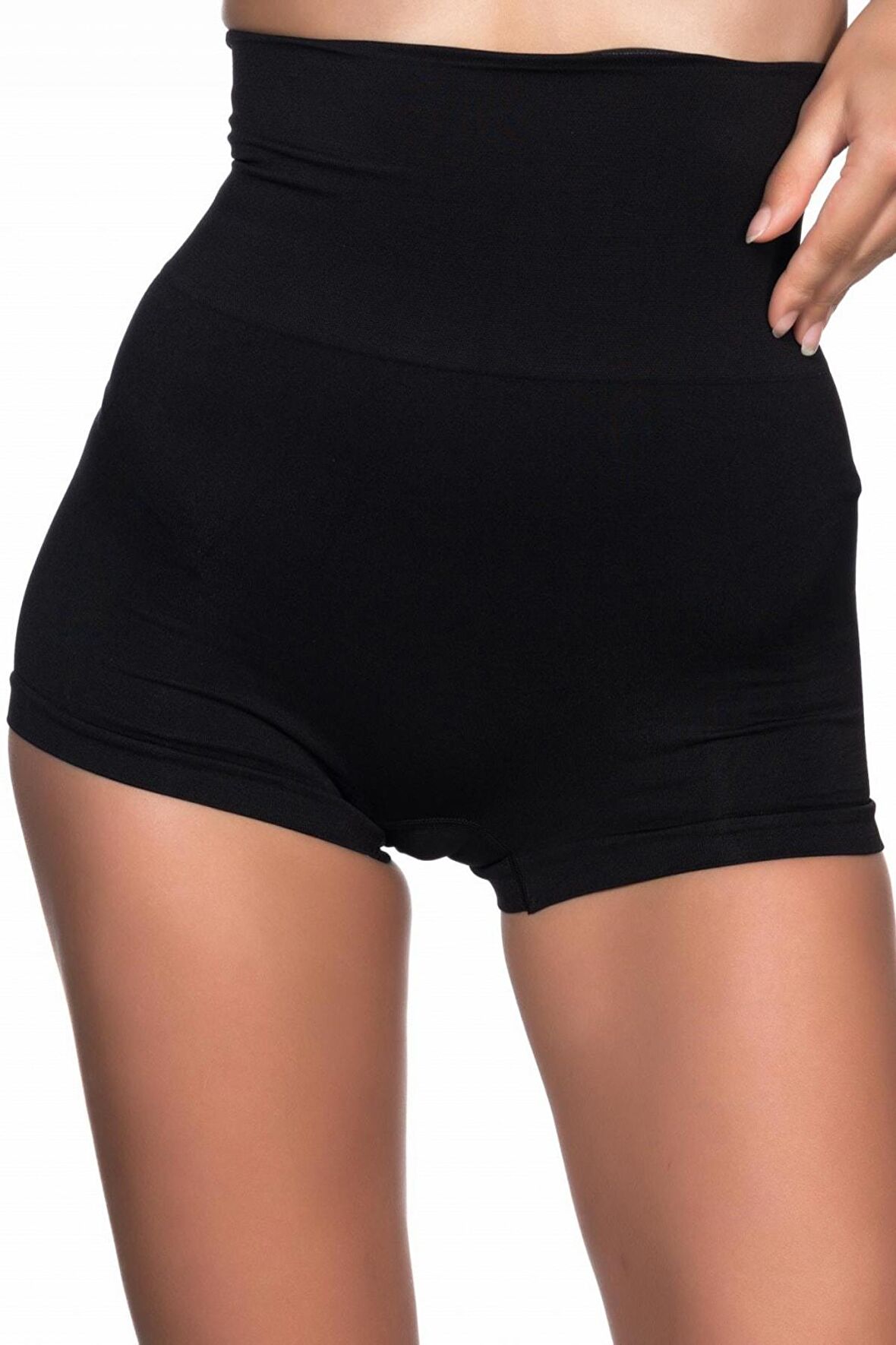 Kadın Siyah Toparlayıcı Çift Kat Boxer Korse 2022S