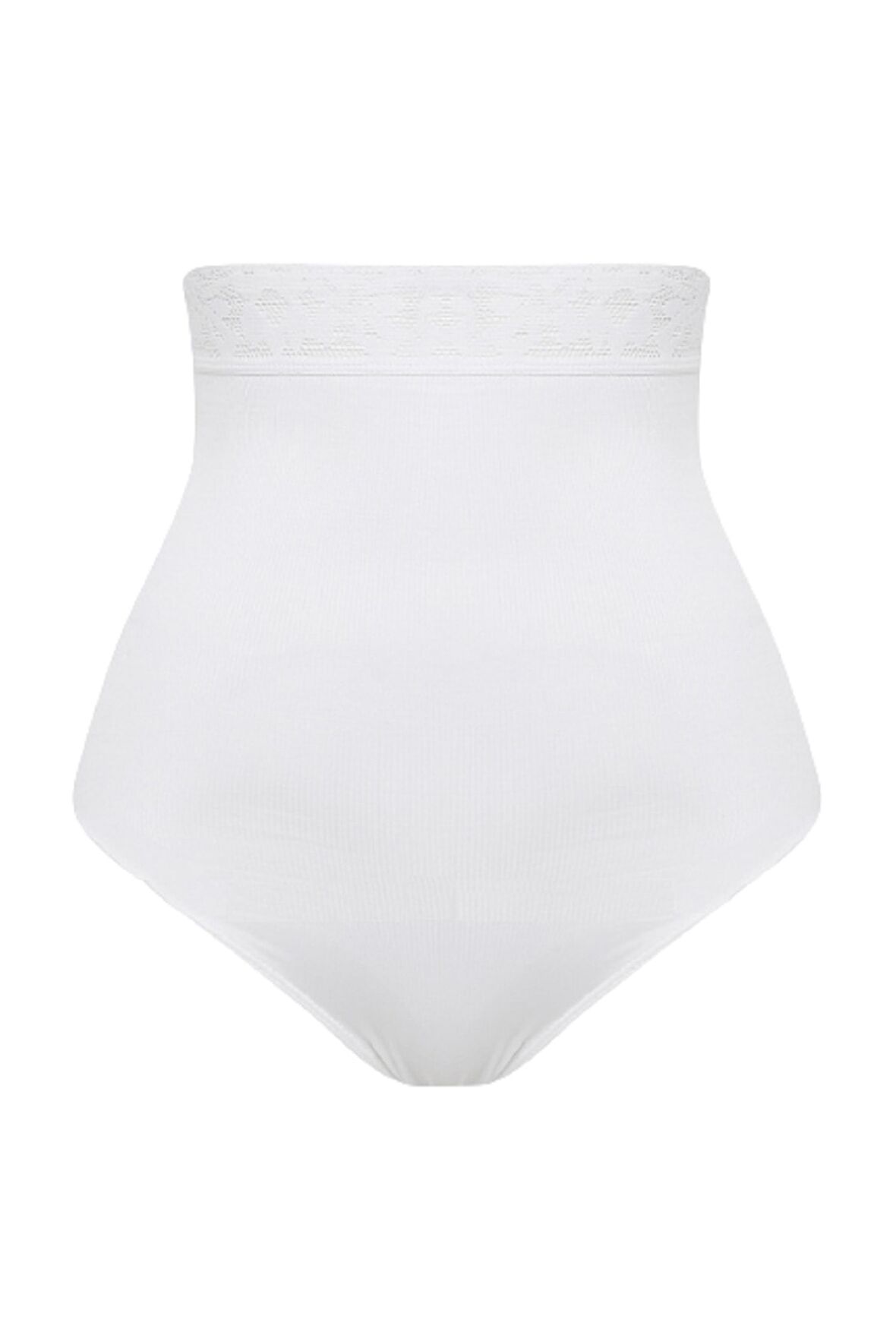 Kadın Beyaz Seamless Beli Dantelli Slip Korse 2028