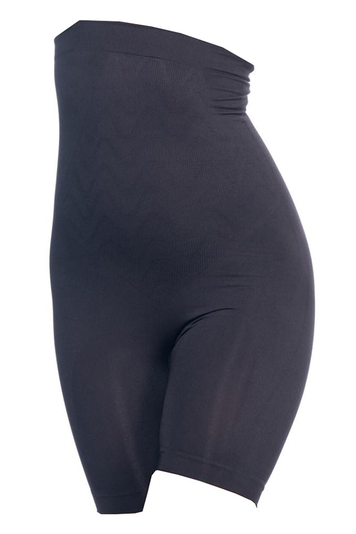 Kadın Siyah Yüksek Bel Desenli Boxer Korse 2077