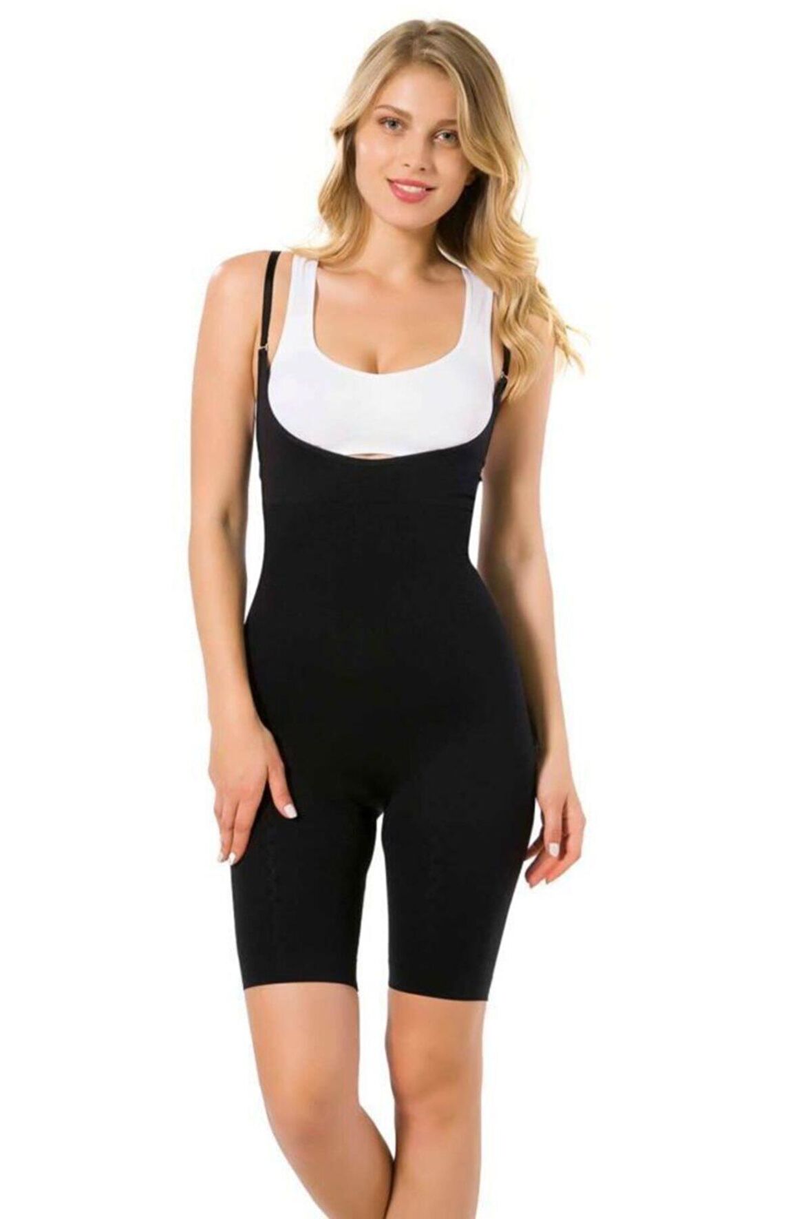 Kadın Siyah Dikişsiz Göğsü Açık Body Korse 2013