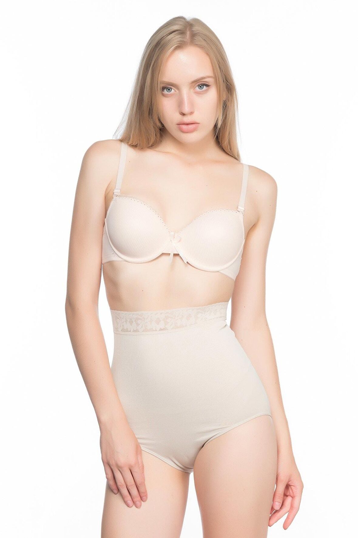 Kadın Ten Seamless Beli Dantel Slip Korse