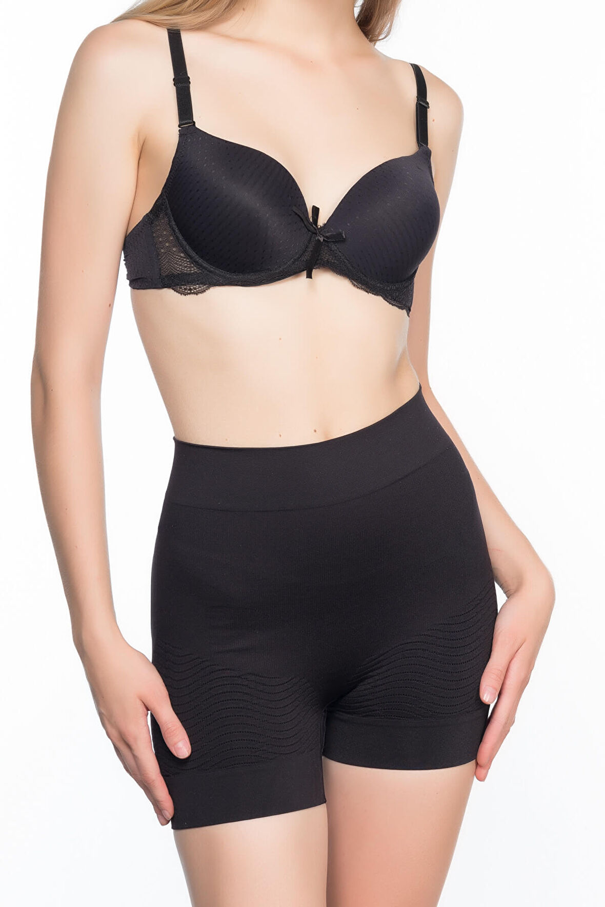 Kadın Siyah Boxer Korse   MI16SKR00030