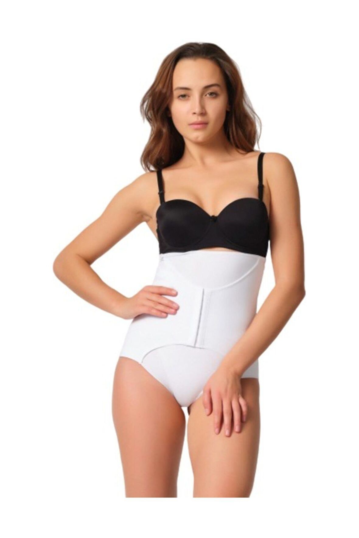 Beyaz 2932 Double Karın Agraf Destekli Slip Lazer Korse