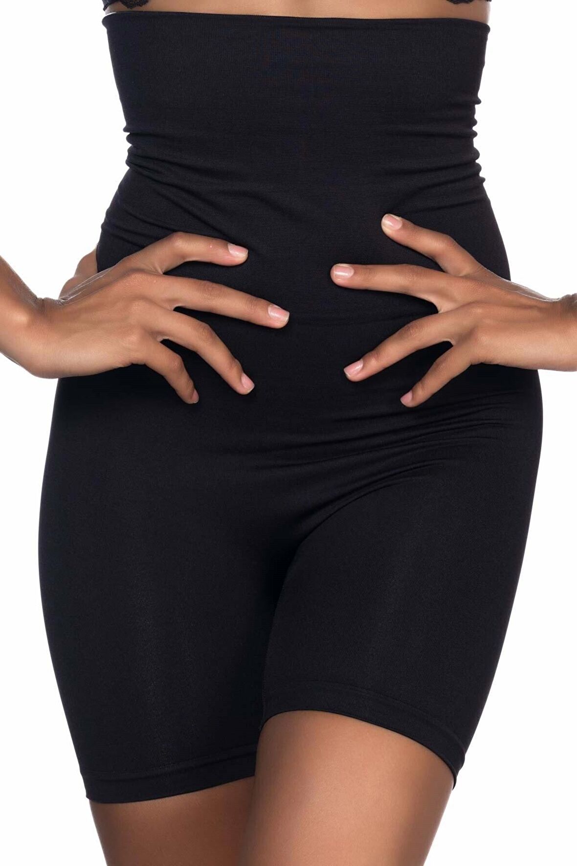 Kadın Siyah Double Korse Boxer