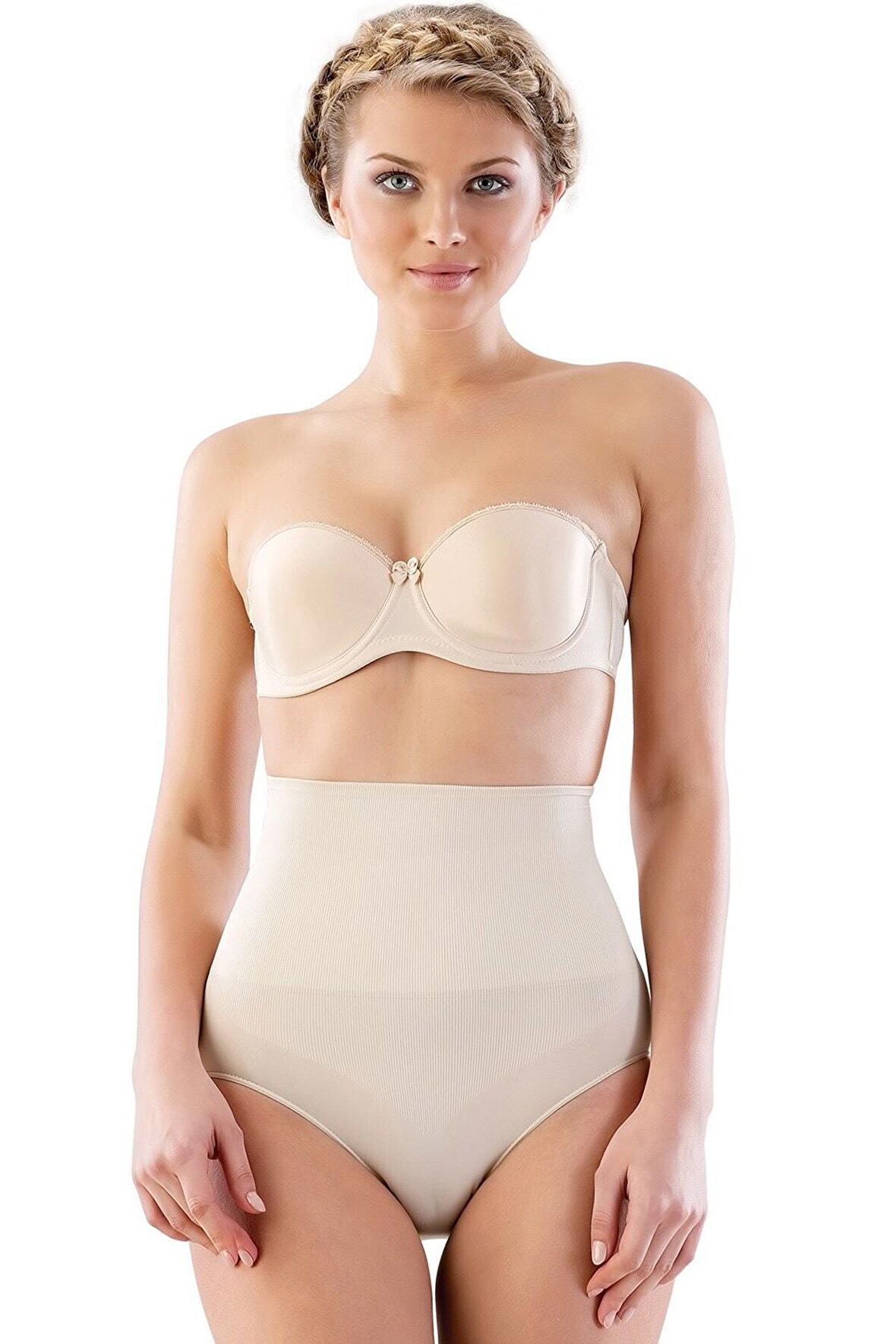 Yüksek Bel Seamless Pantolon Slip Korse 2200 Ten