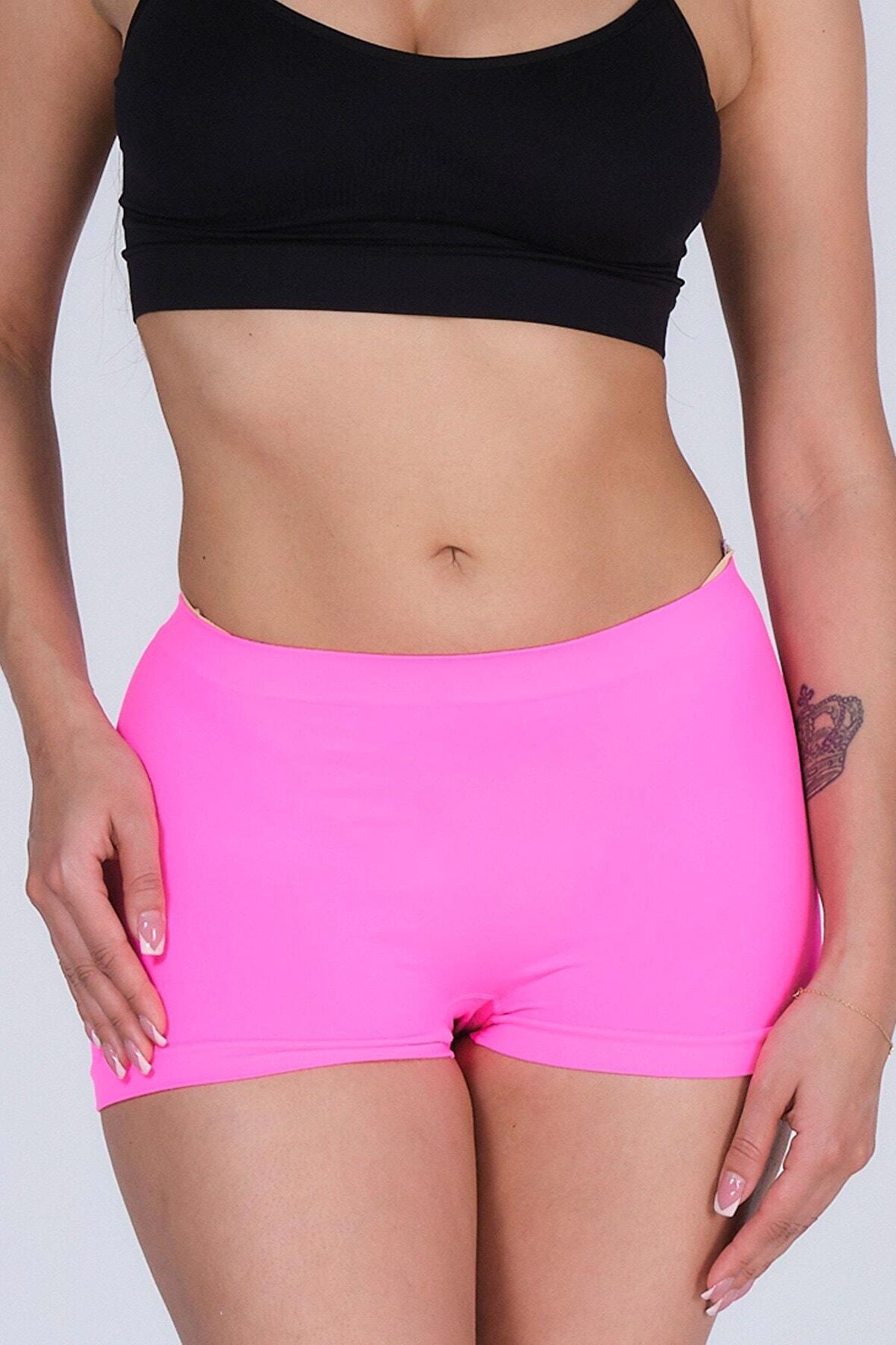 Kadın Pembe Toparlayıcı Seamless Boxer Korse 3000 Fuşya
