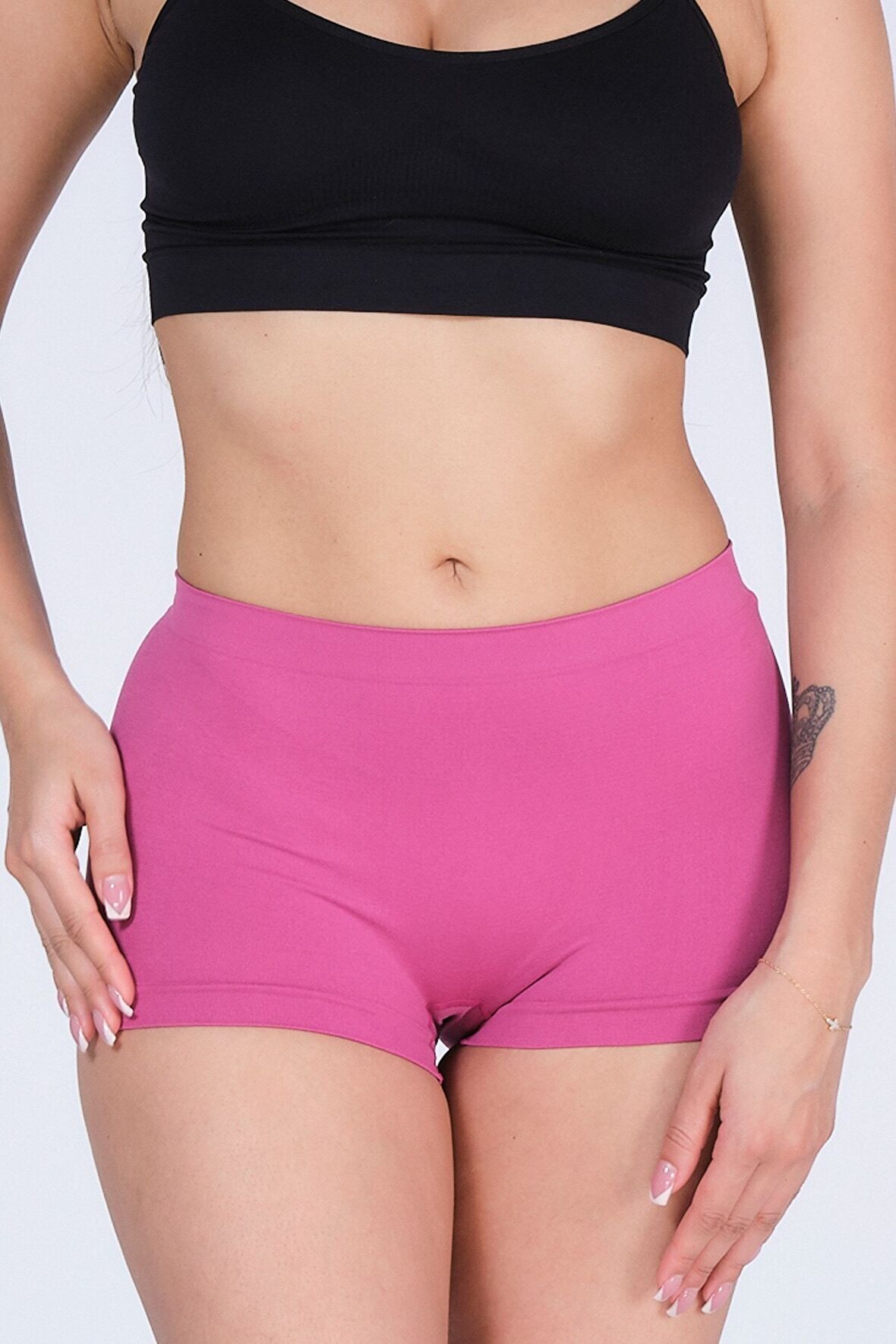 Toparlayıcı Seamless Boxer Korse 3000 Mürdüm