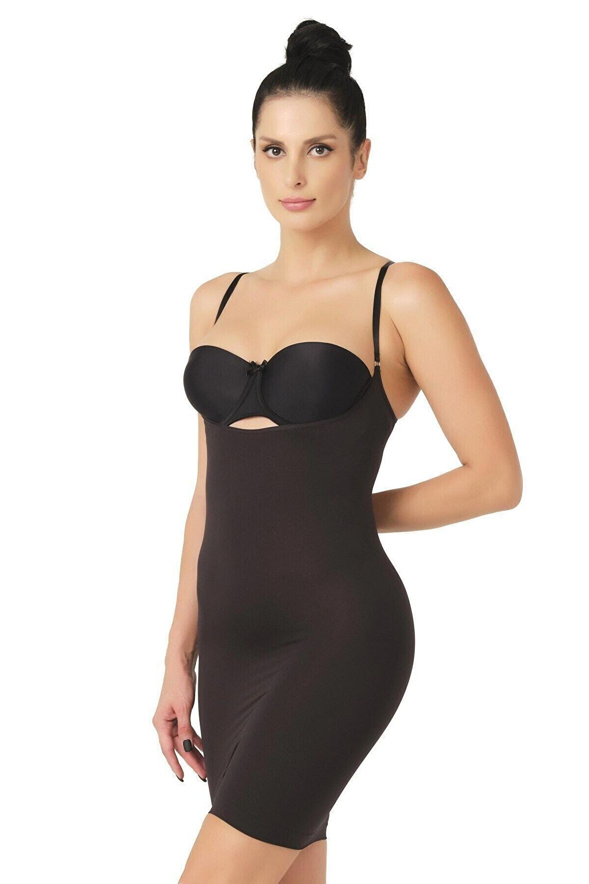 Seamless Dikişsiz Gögsü Açık Elbise Korse 5060 Siyah