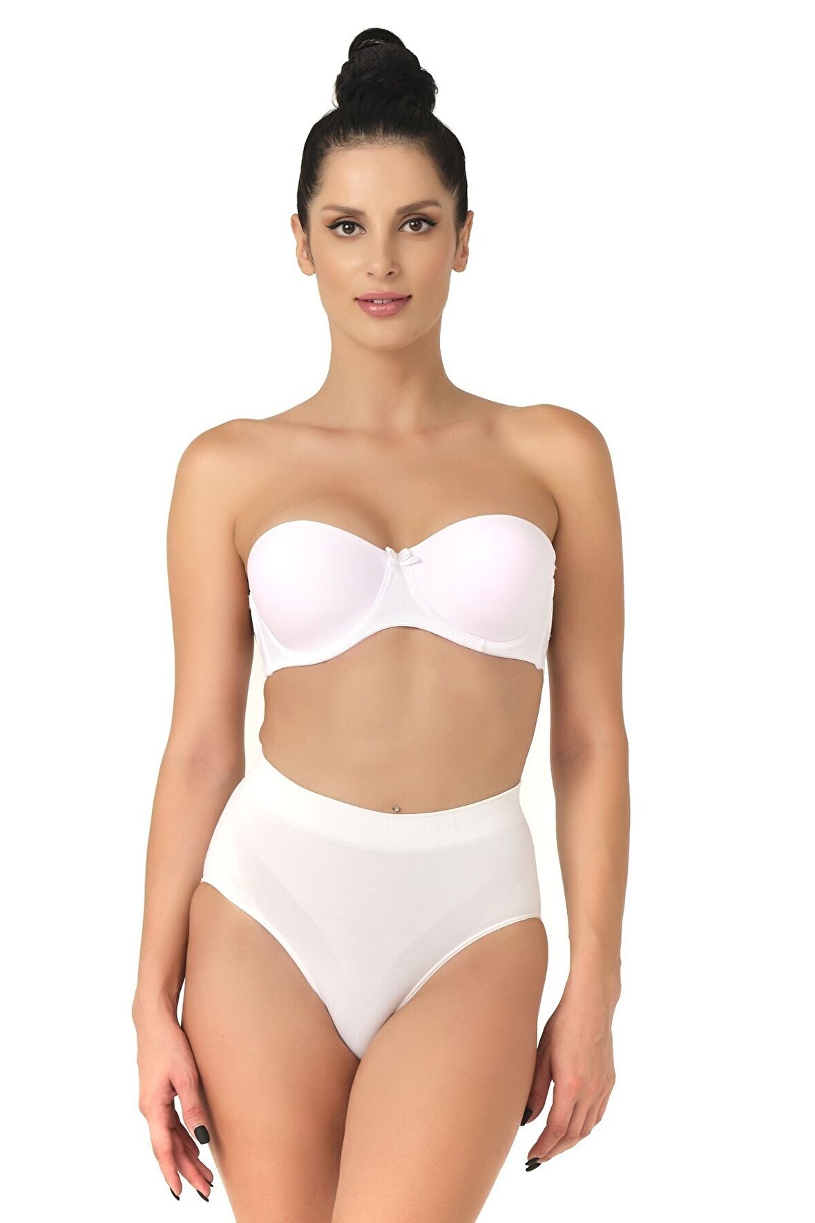 Seamless Düşük Bel Ince Slip Korse Külot 7025 Beyaz