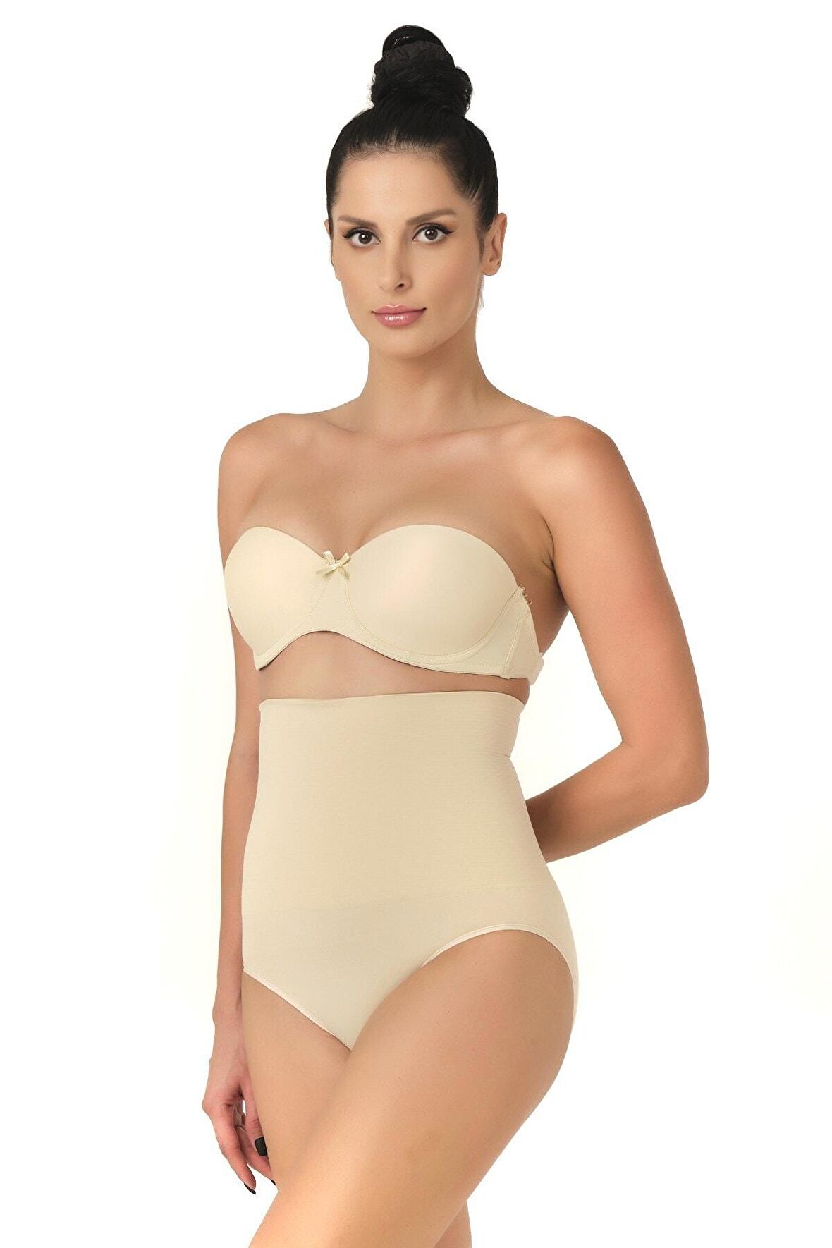 Seamless Yüksek Bel Masaj Özellikli Double Slip Korse Külot 2029 Ten