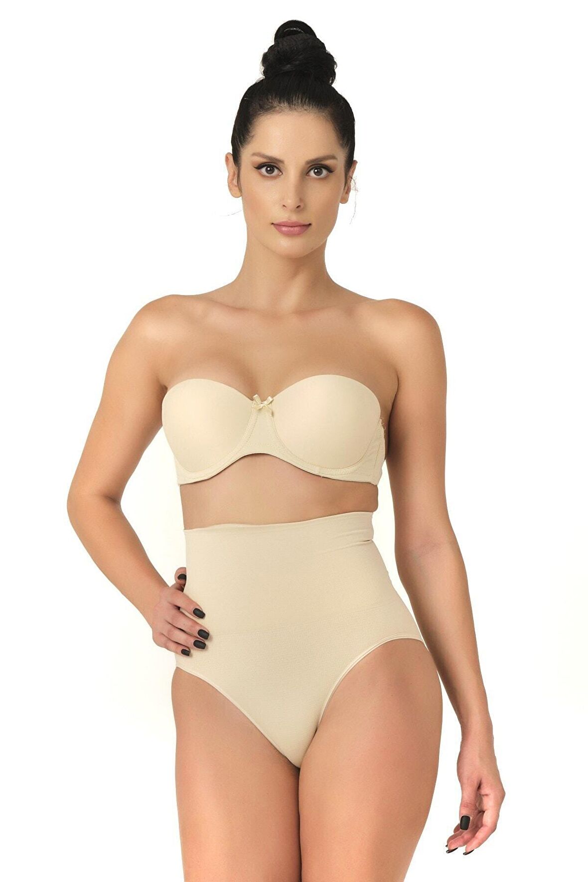 Seamless Düşük Bel Double Slip Külot Korse 2021 Ten