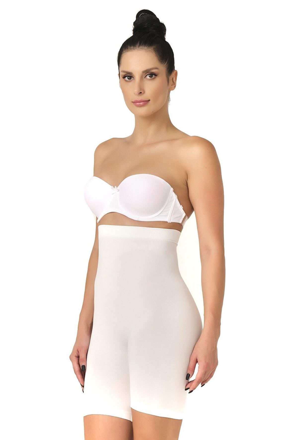 Seamless Uzun Paça Boxer Korse 3005 Beyaz