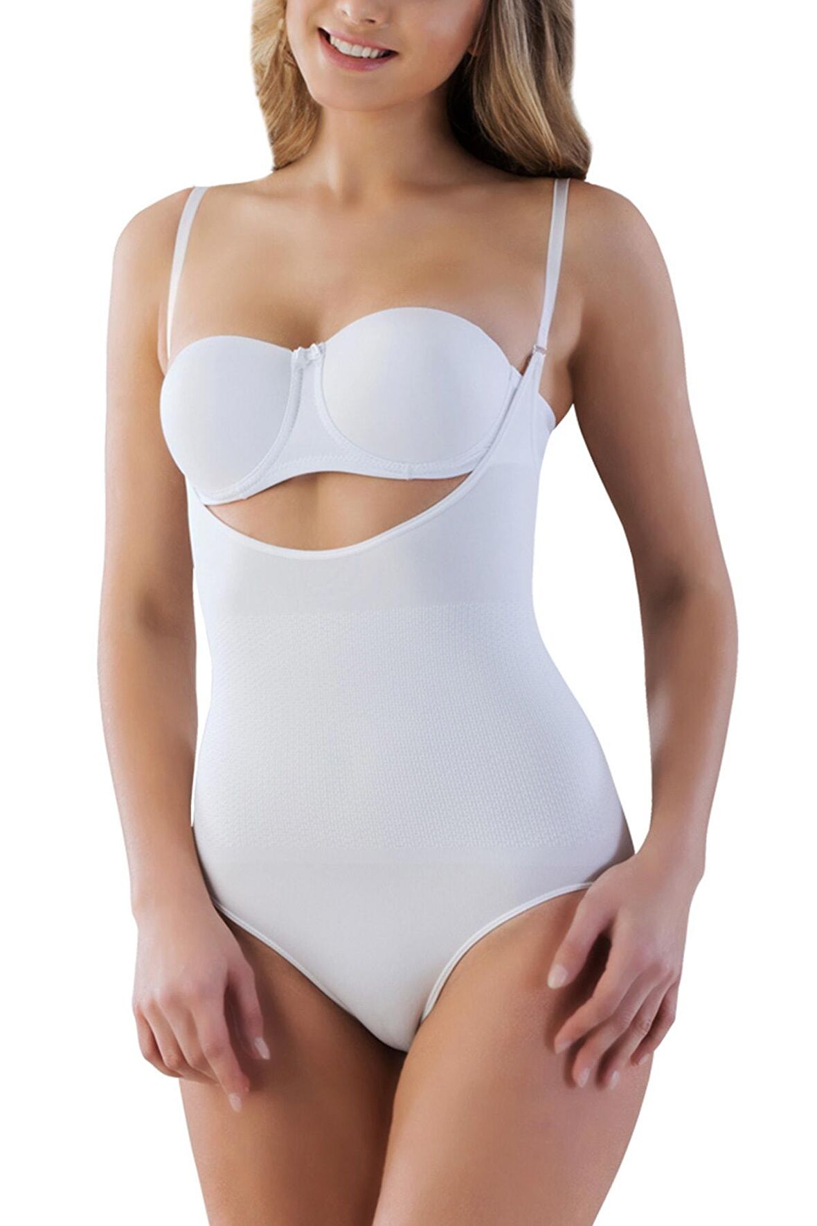 2023 Seamless Göğsü Açık Slip Korse