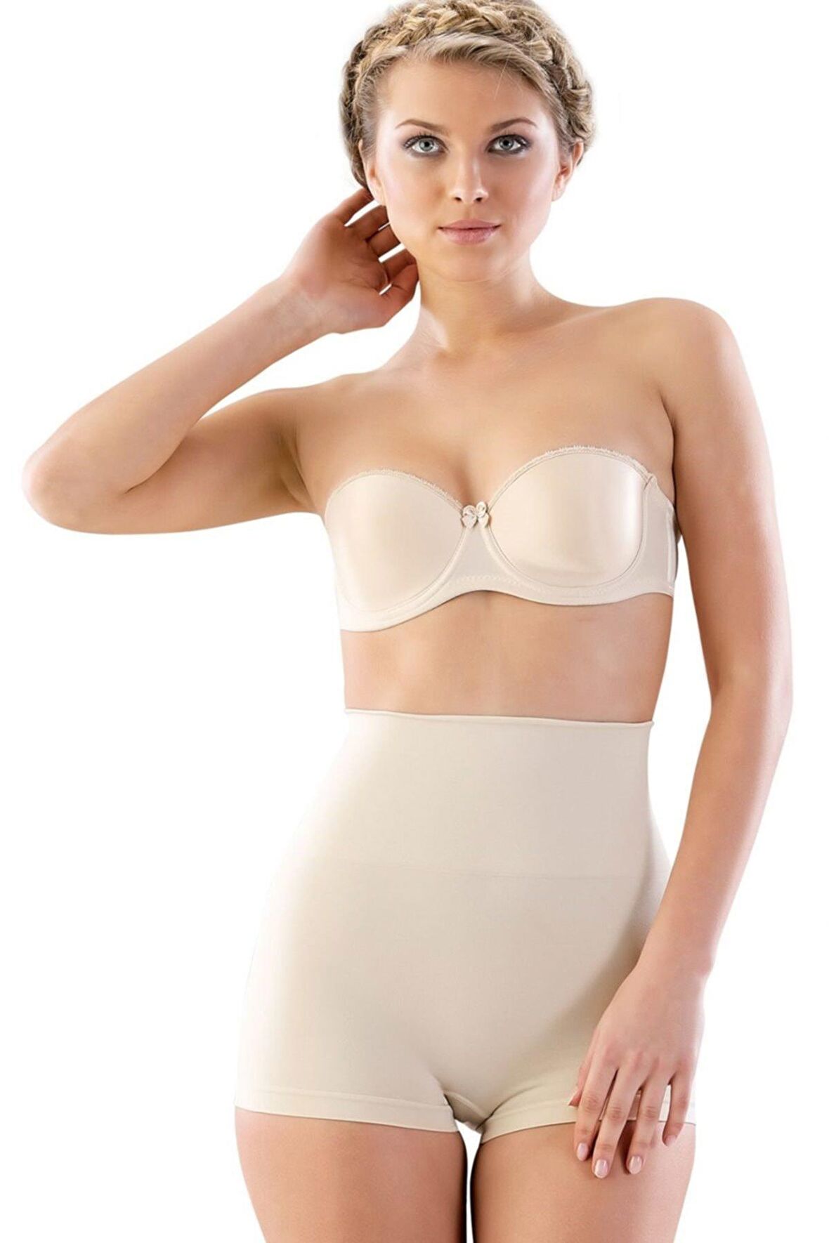 Kadın 2022 Dikişsiz Toparlayıcı Çift Kat Boxer Korse Ten