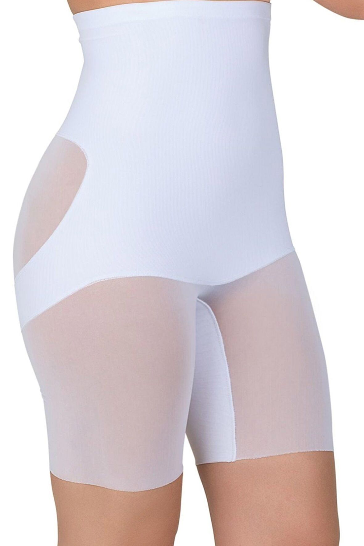 Kadın Paçalı Tül Double Korse Beyaz