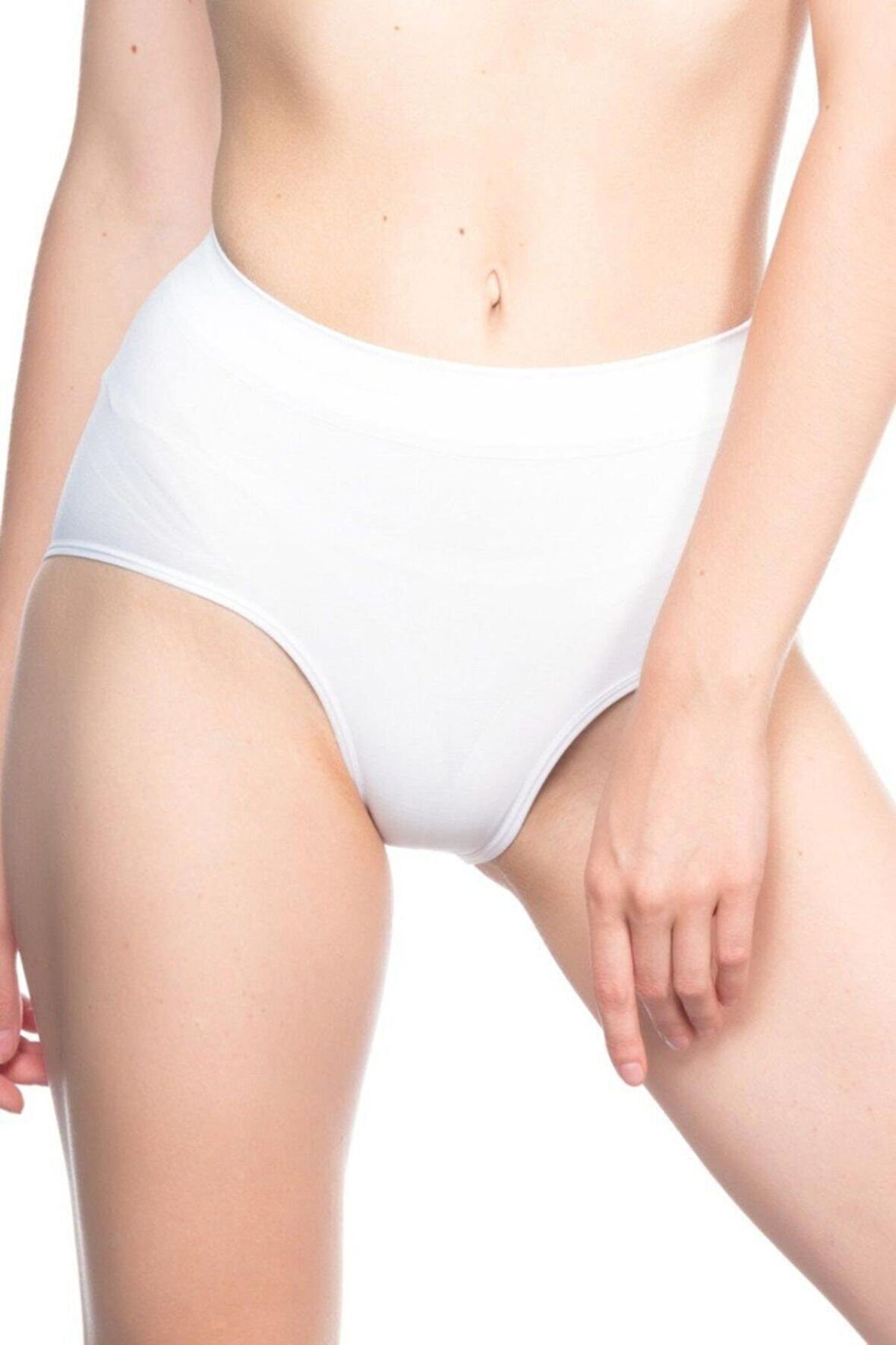 Kadın Beyaz Düşük Bel Ince Slip Korse 7025