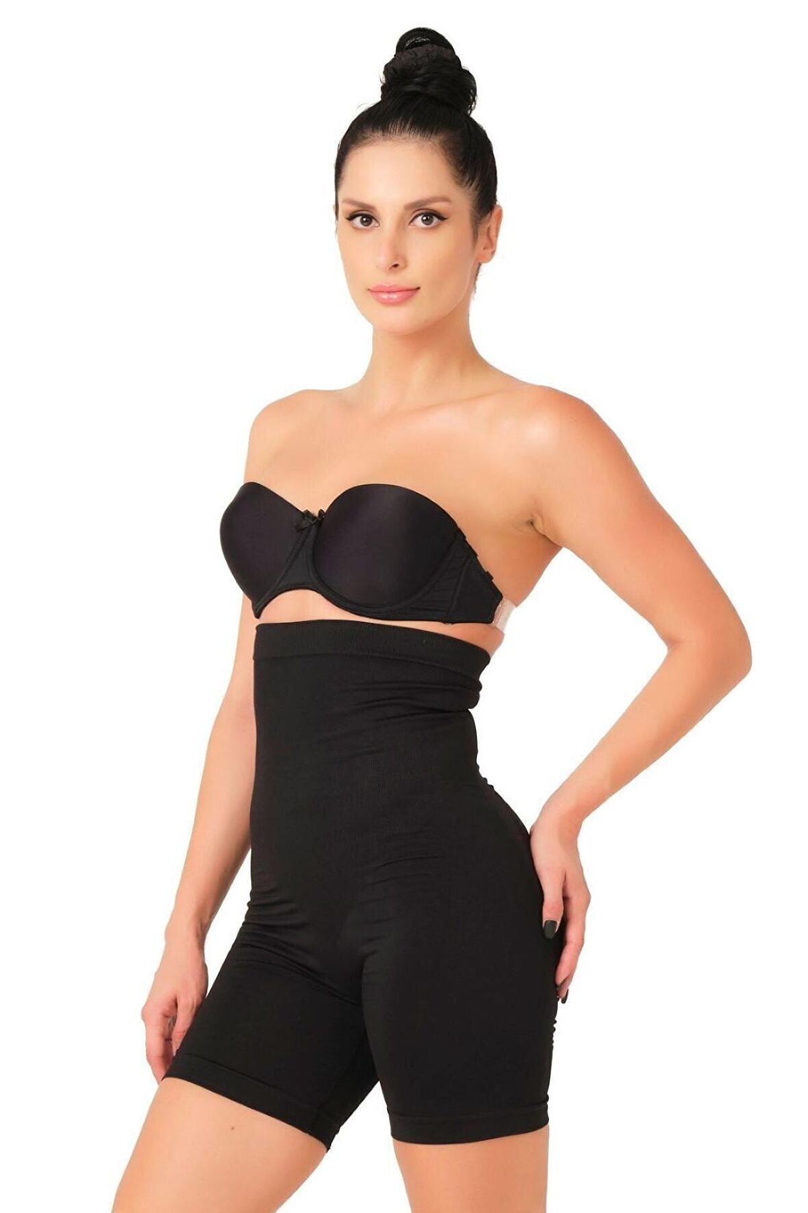 Kadın Siyah Seamless Paçalı Boxer Korse 2007