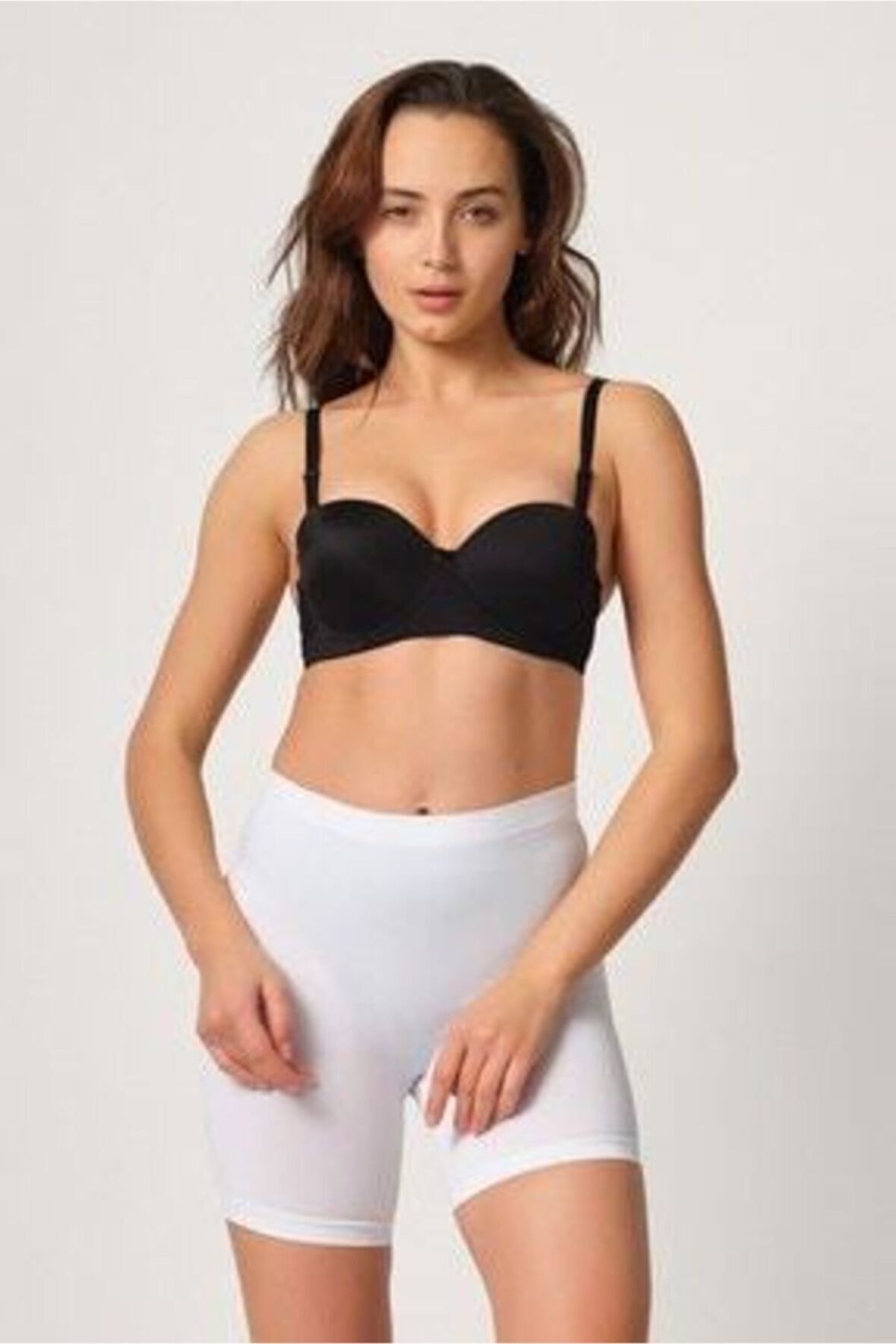 Kadın Siyah Uzun Paçalı Seamless Boxer Korse 3003