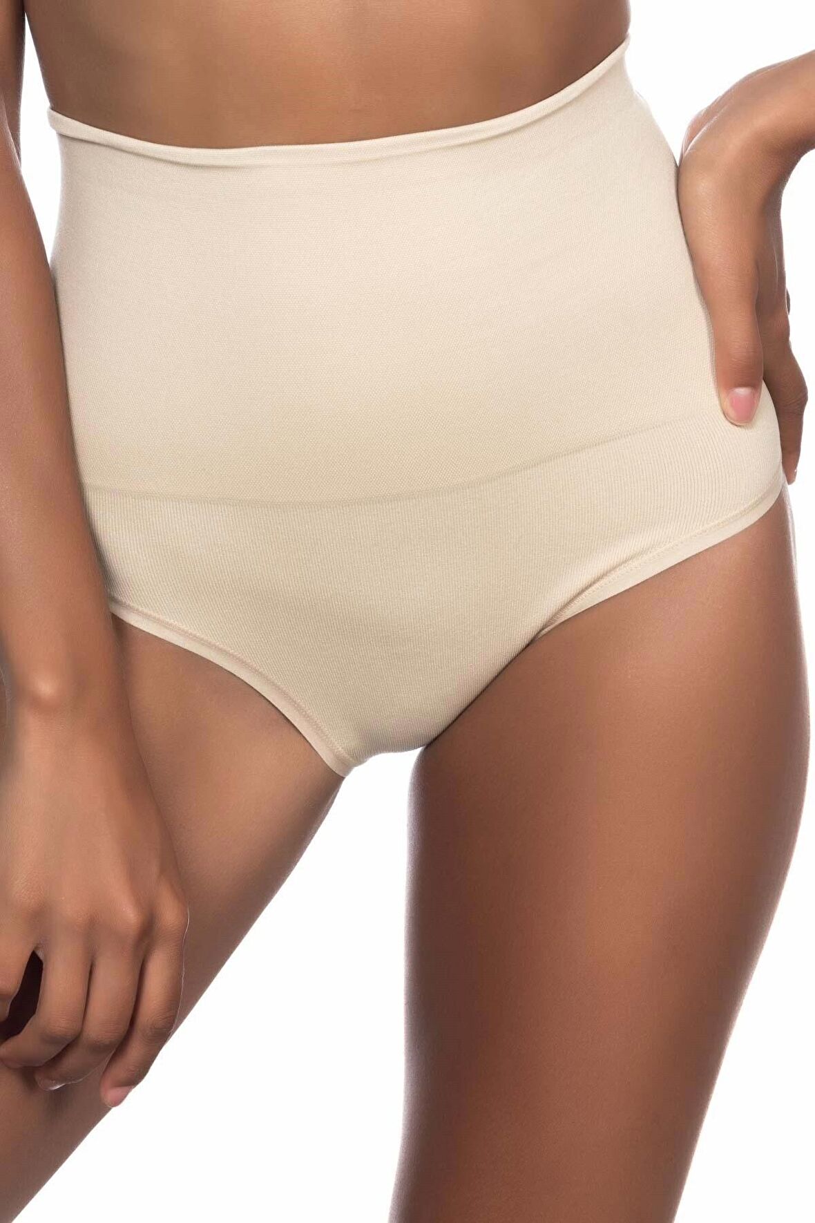 Kadın Ten Double Iz Yapmaz Slip Korse