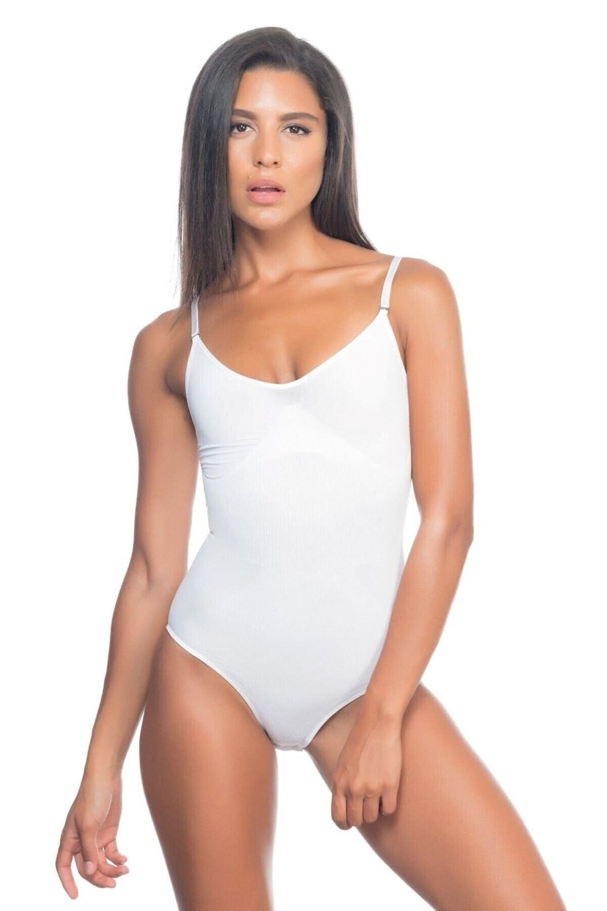 2072 Dikişsiz Desenli Body Slip Korse