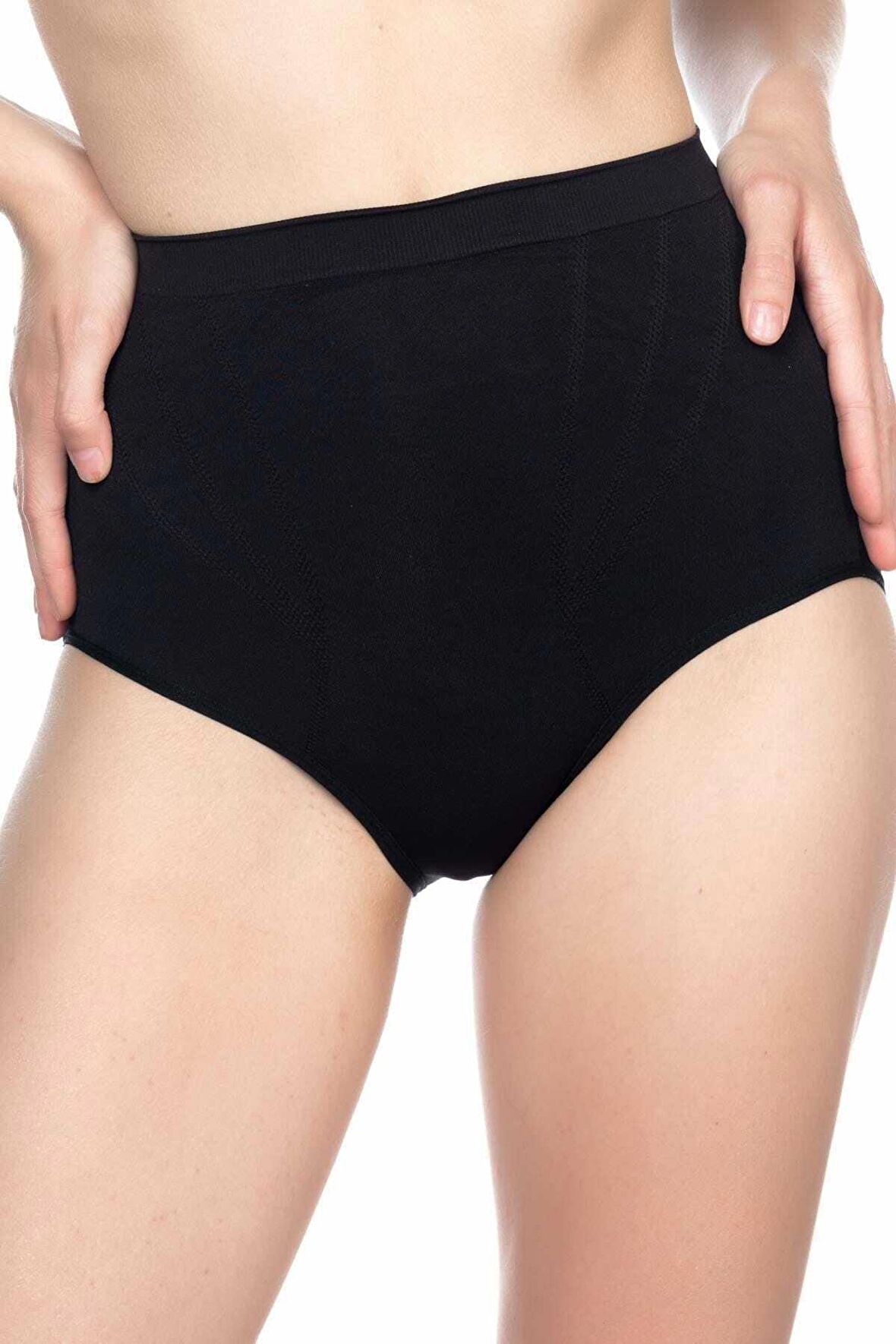 Kadın Siyah Seamless Toparlayıcı Klasik Slip Korse