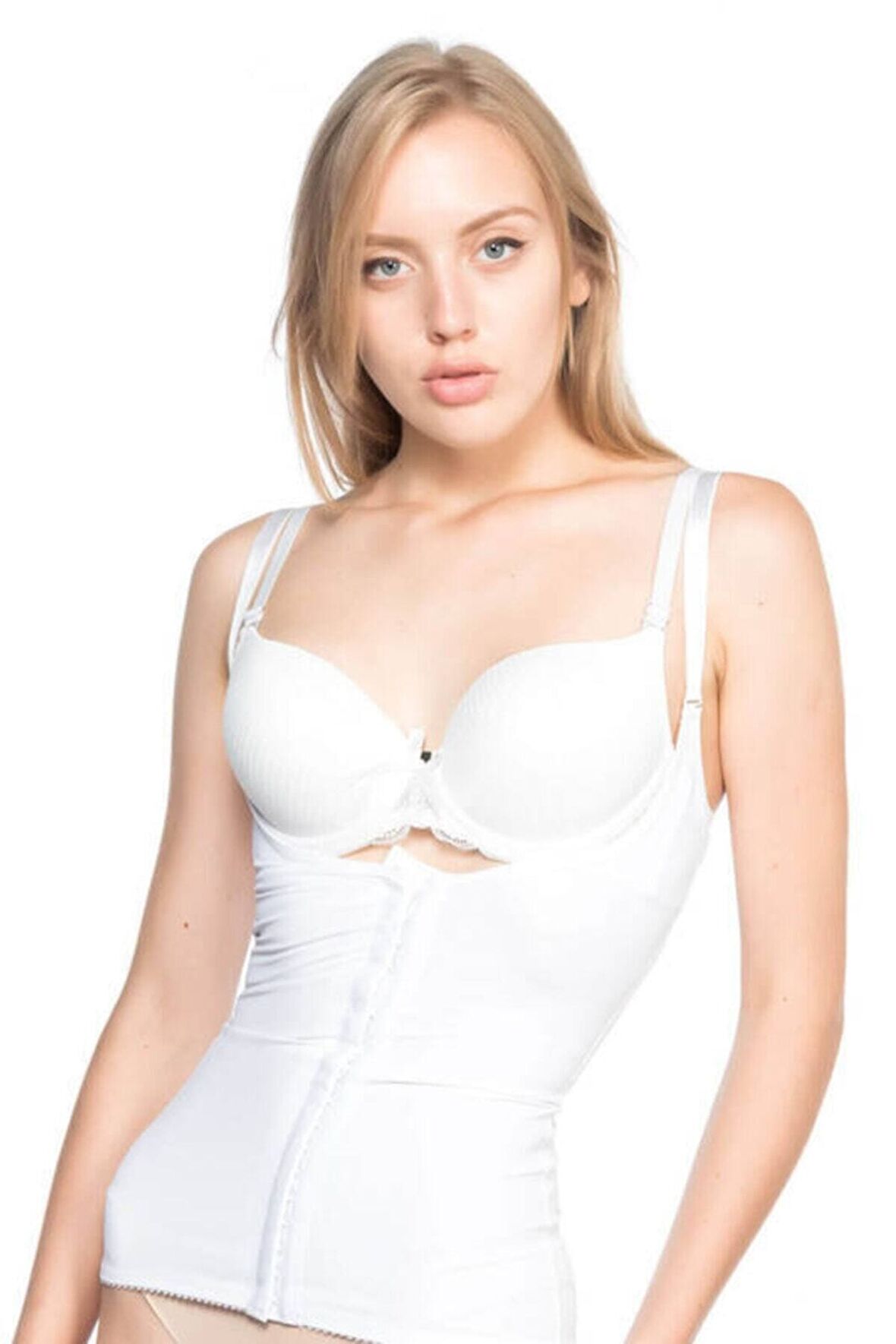 Kadın Beyaz Agraflı Bel Ve Basen Toparlayıcı Korse