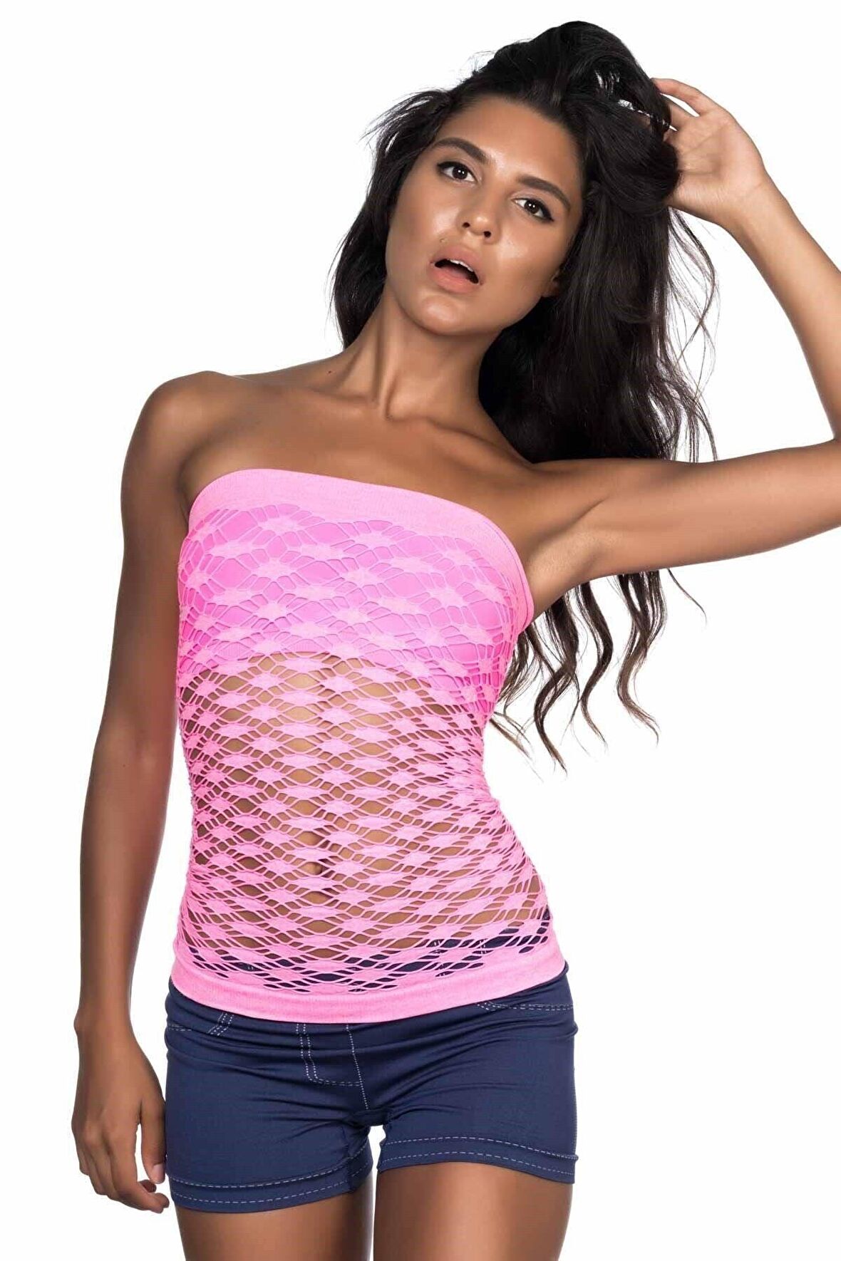 Kadın Fuşya Straplez Seamless Korse