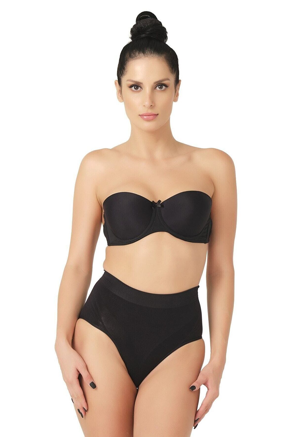 Kadın SiyahDüşük Bel Ince Slip 1 Beden Inceltir Loğusa  Korse