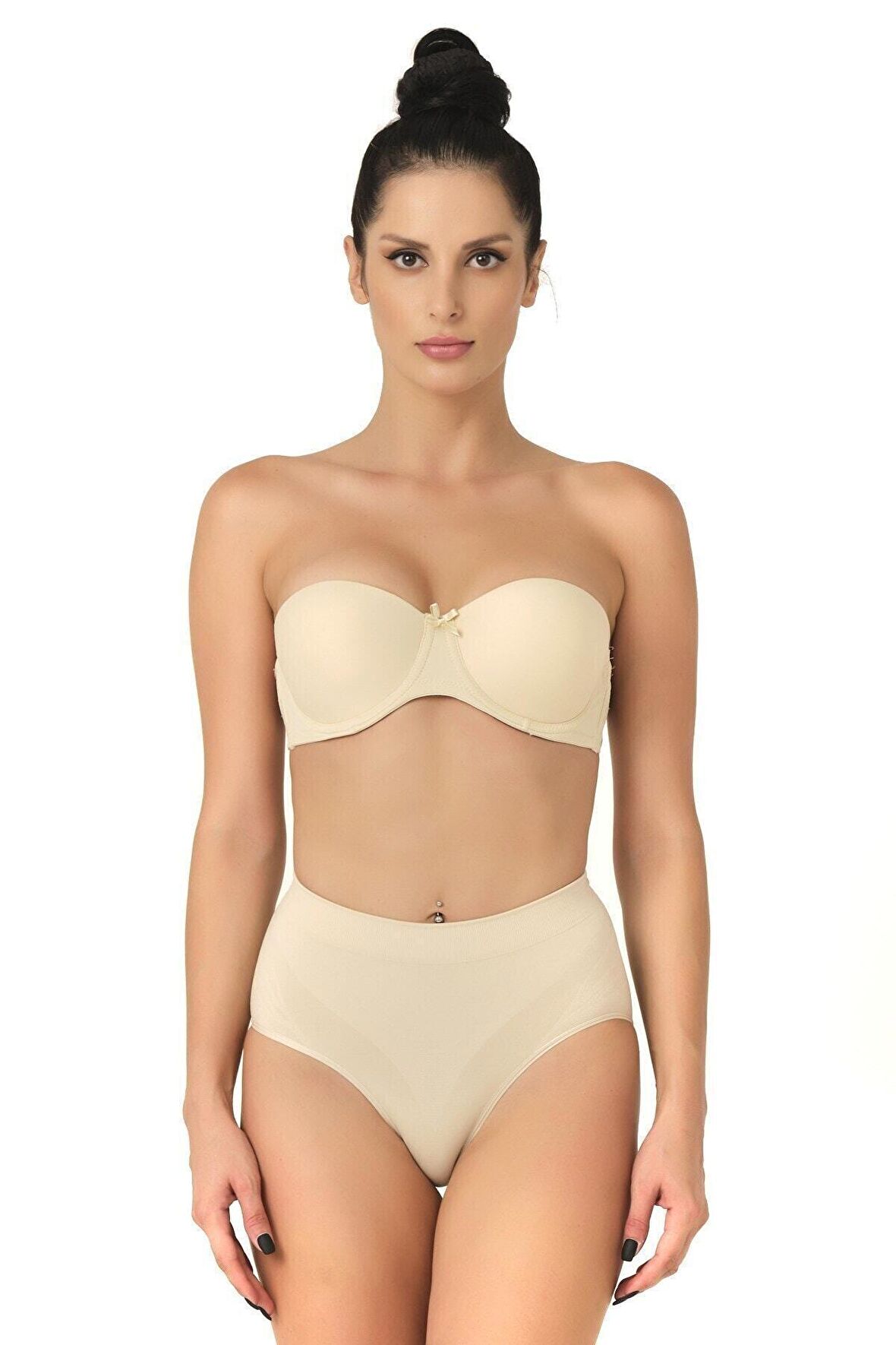 Kadın Korse Düşük Bel Ince Slip (1 Beden Inceltir) Loğusa Ten