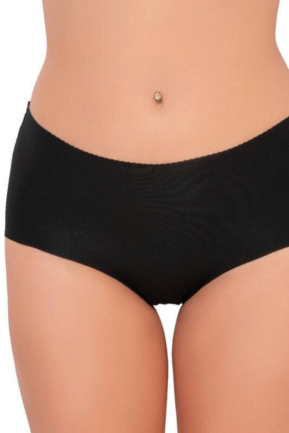 Kadın Siyah Mama Lazer Kesim Yüksek Bel Külot Korse 2702