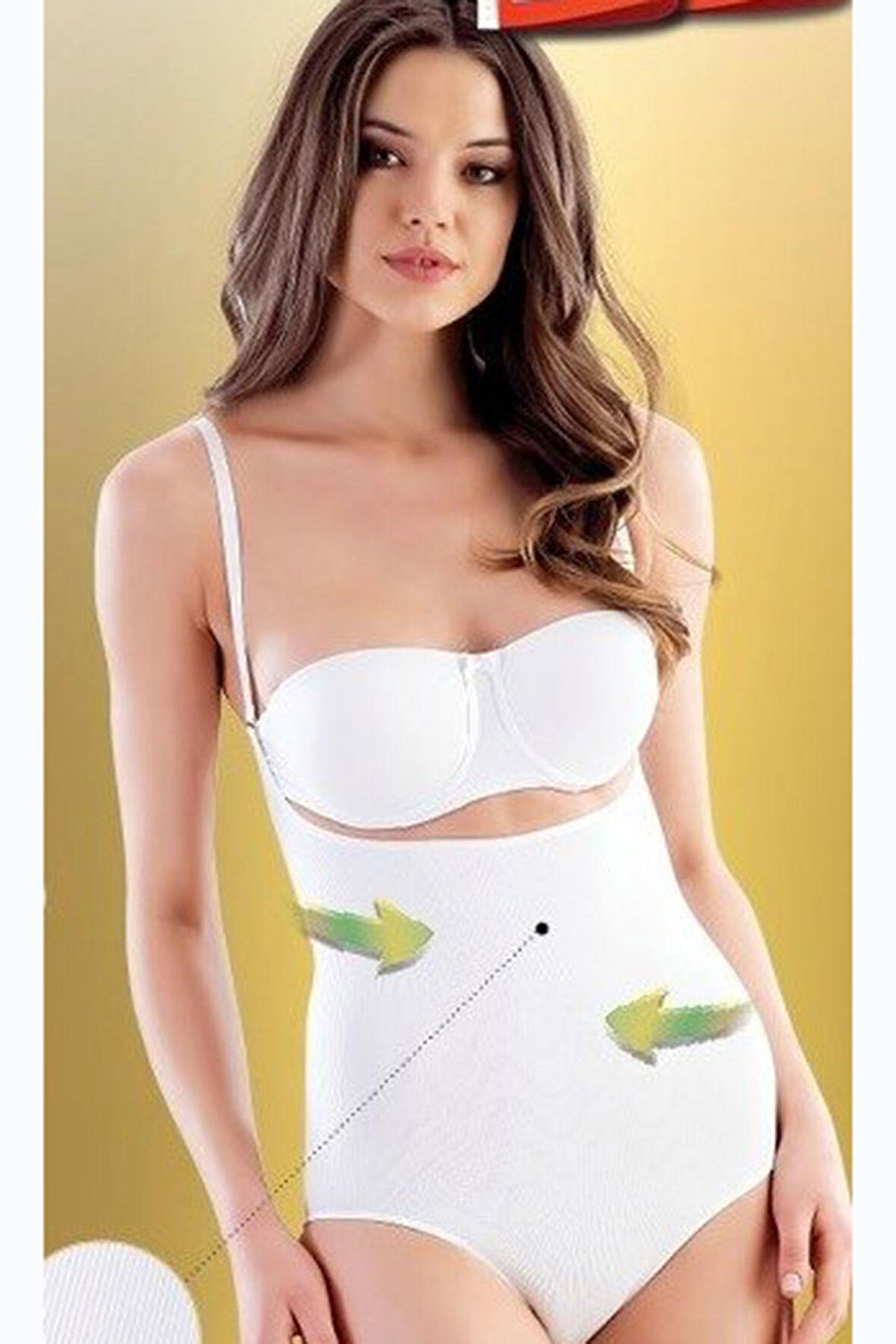 Kadın Siyah Dikişsiz Göğsü Açık Slip Boy Korse