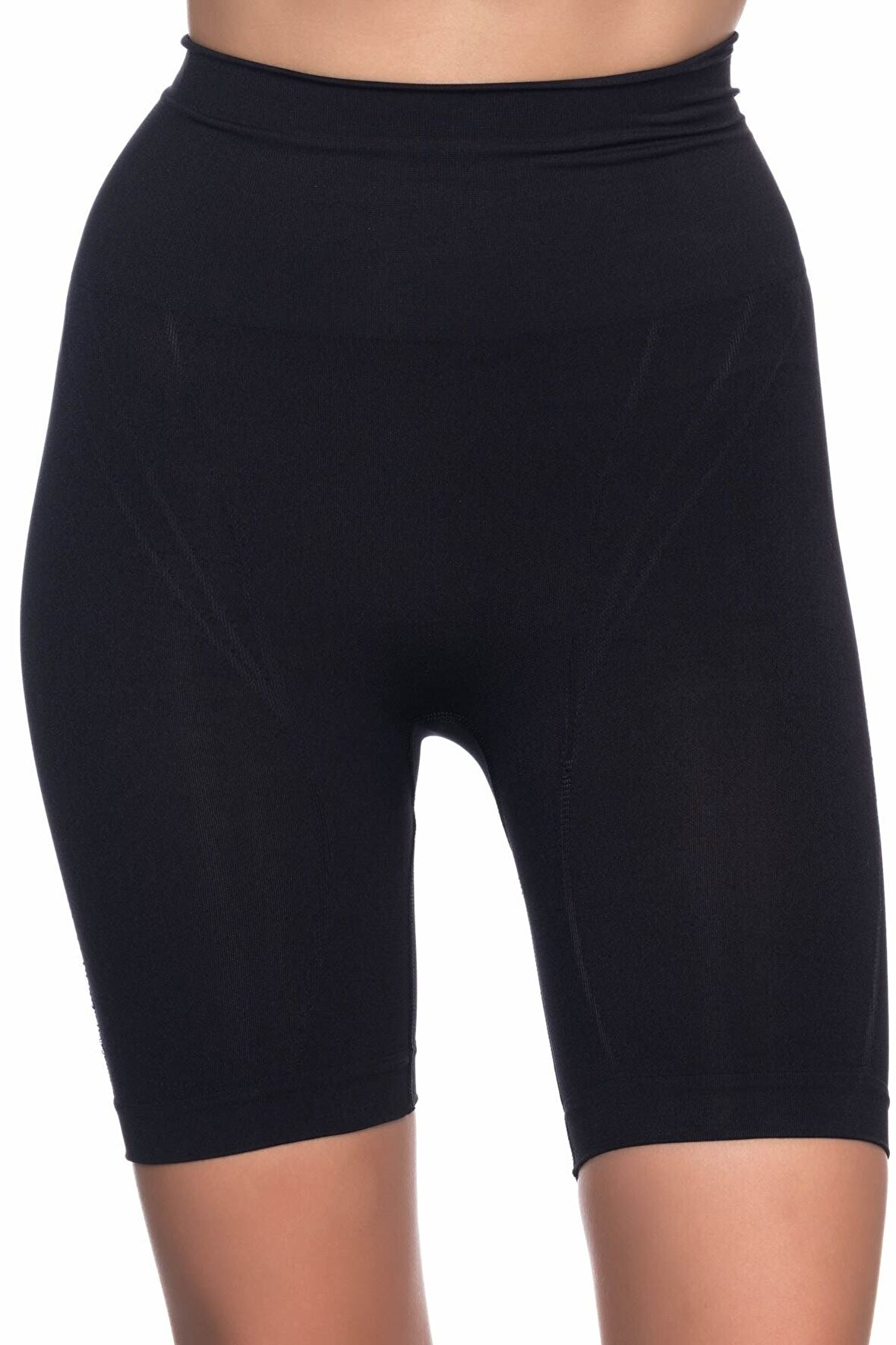 Kadın Siyah Dikişsiz Boxer Korse