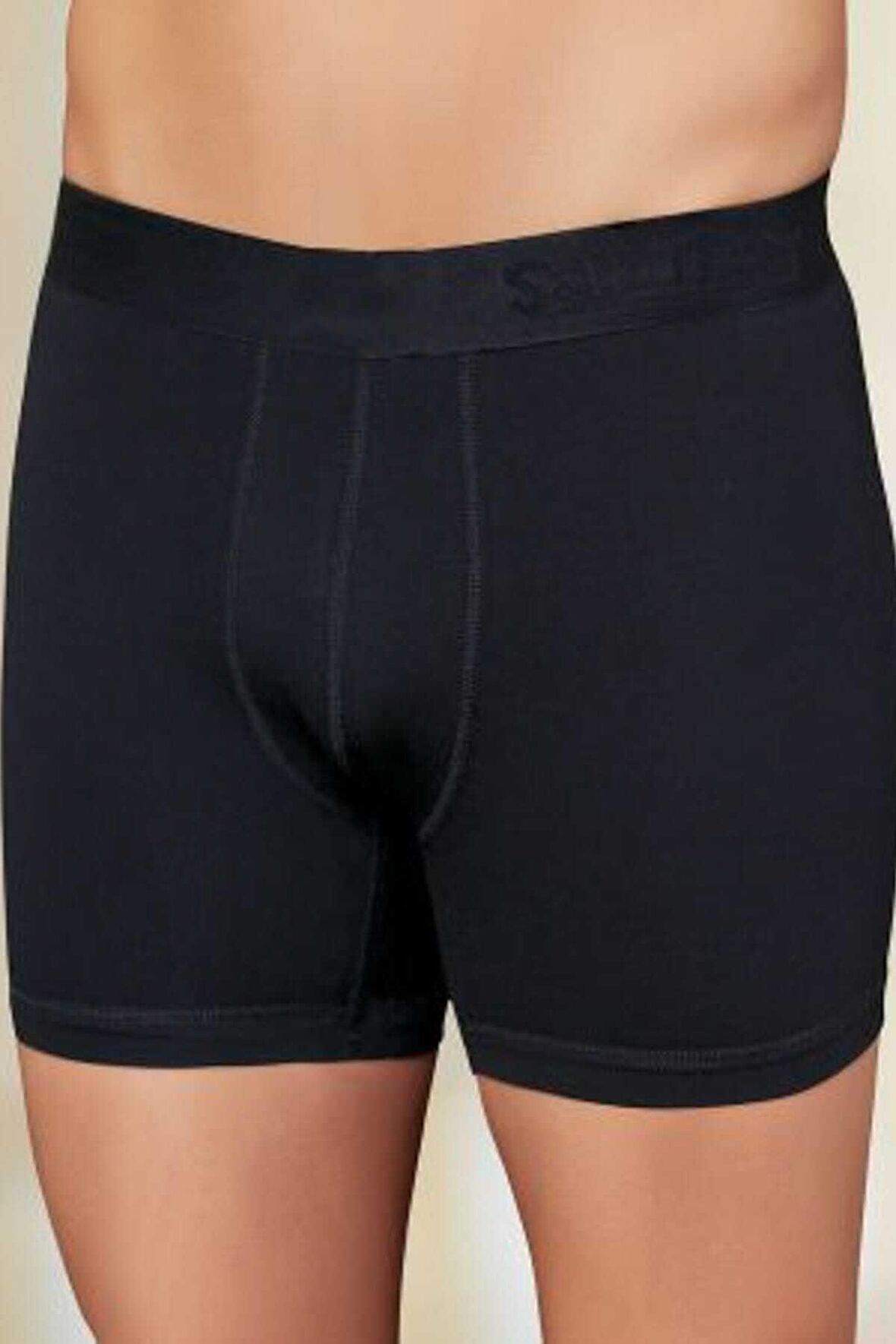 Erkek Siyah Likralı Boxer 6'lı Paket