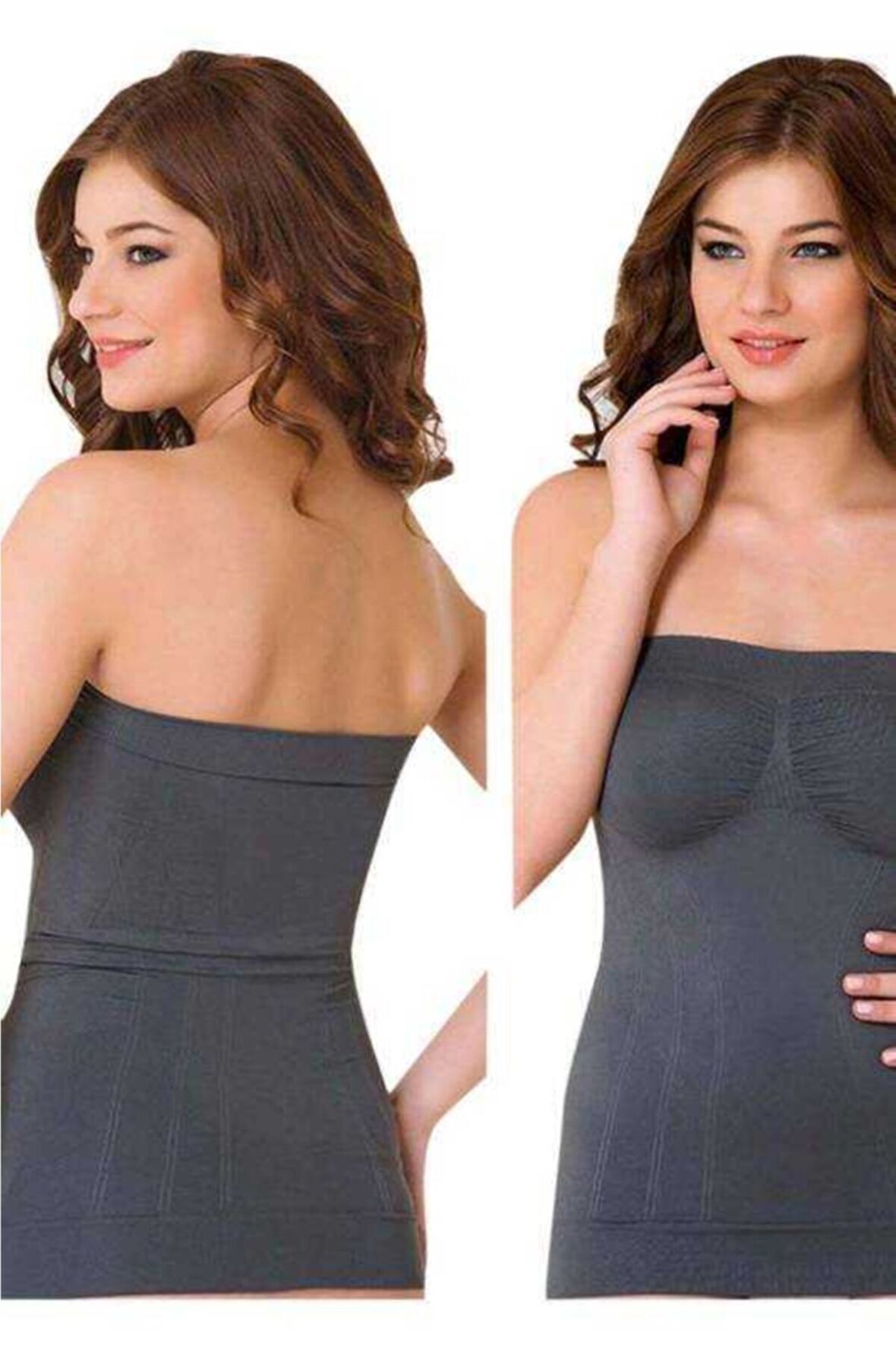 Kadın Mor Korse Straplez Atlet 5005