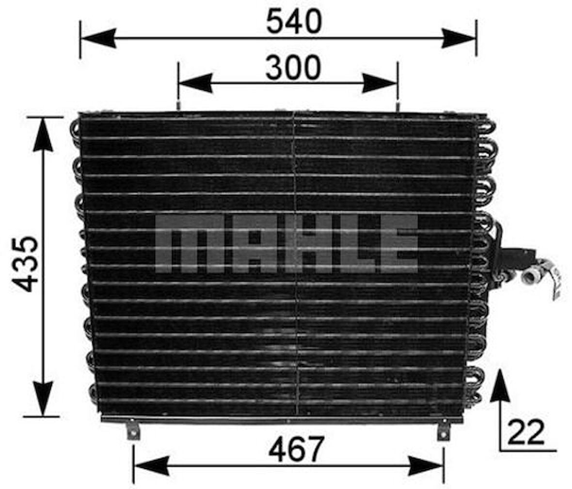 Mahle-Knecht-Behr AC166000S Klima Radyatörü Kurutucusuz W124 85-92 S124 86-93 A124 93-98 C124 87-92 1248301270